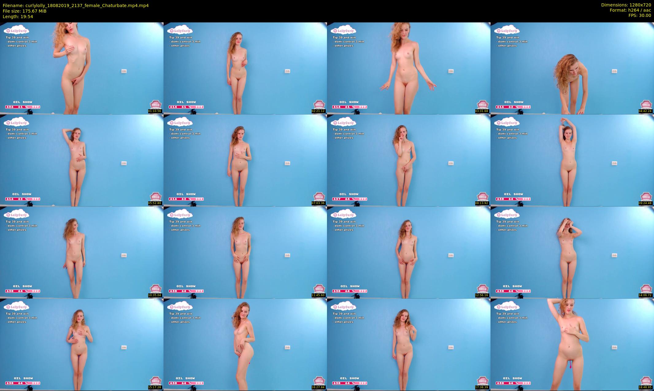 curlylolly — 20 minute Chaturbate female cam show recording, 720p, Aug 18, 2019