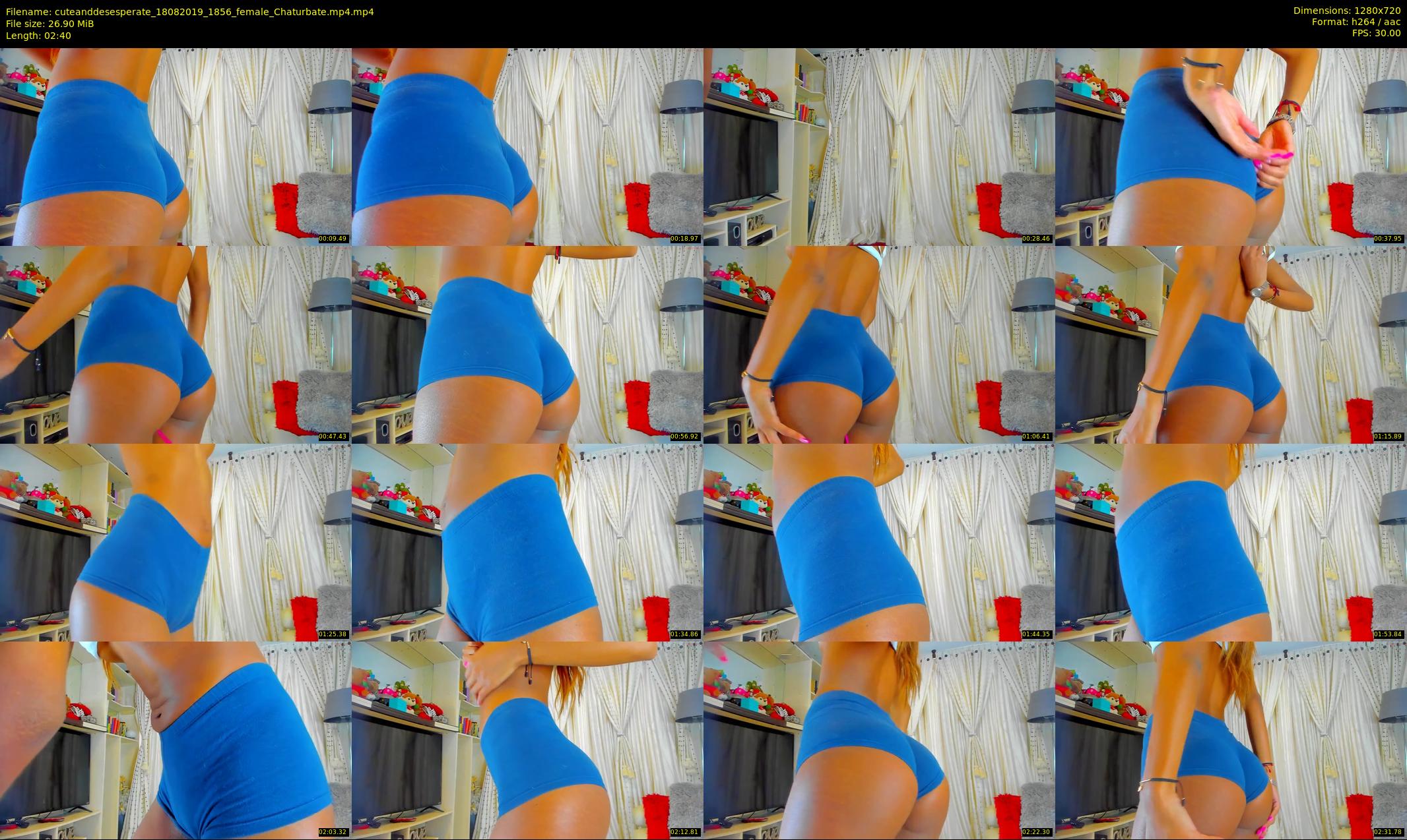cuteanddesesperate — 3 minute Chaturbate female cam show recording, 720p, Aug 18, 2019
