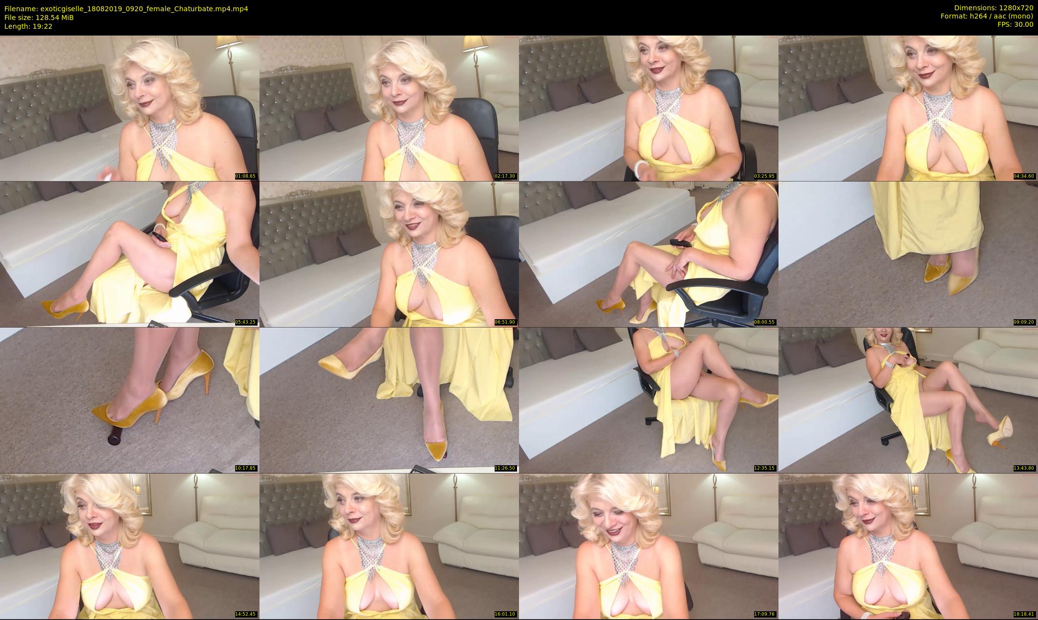 exoticgiselle — 20 minute Chaturbate female cam show recording, 720p, Aug 18, 2019