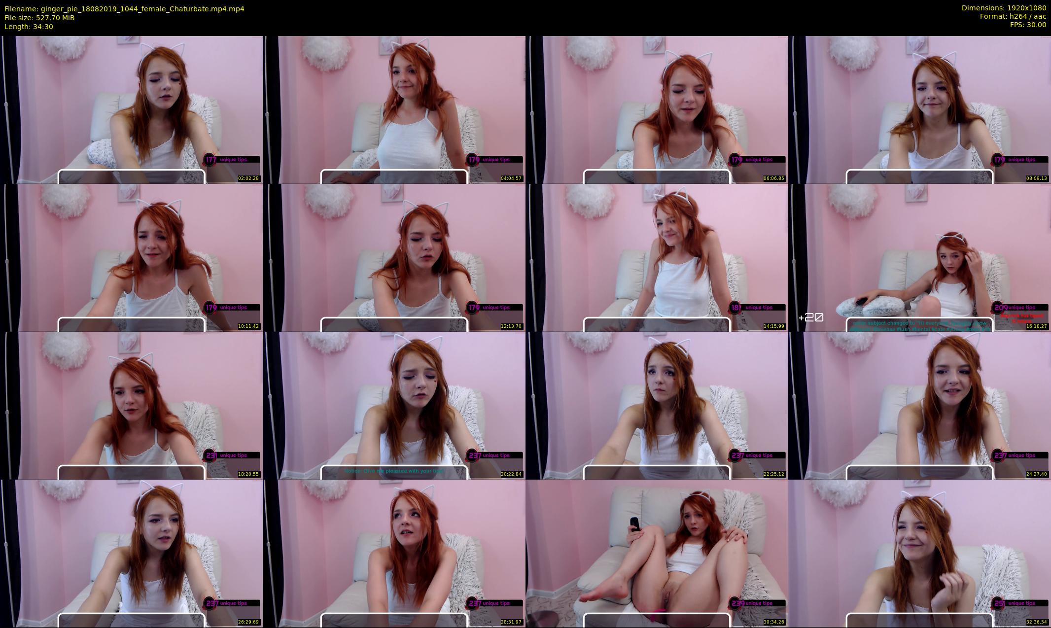 ginger_pie — 35 minute Chaturbate female cam show recording, 1080p, Aug 18, 2019