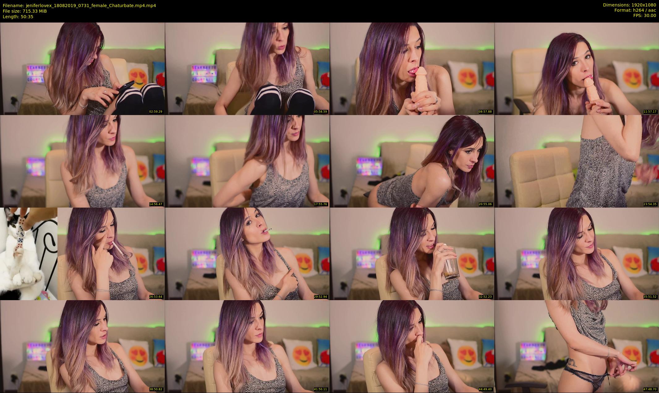 jeniferlovex — 51 minute Chaturbate female cam show recording, 1080p, Aug 18, 2019