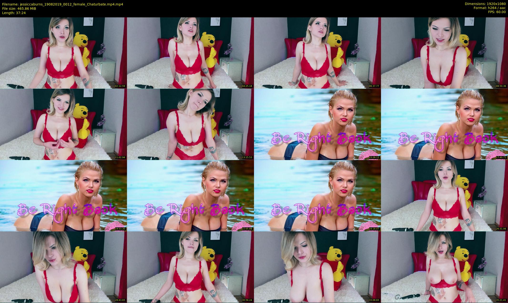 jessiccaburns — 38 minute Chaturbate female cam show recording, 1080p, Aug 19, 2019