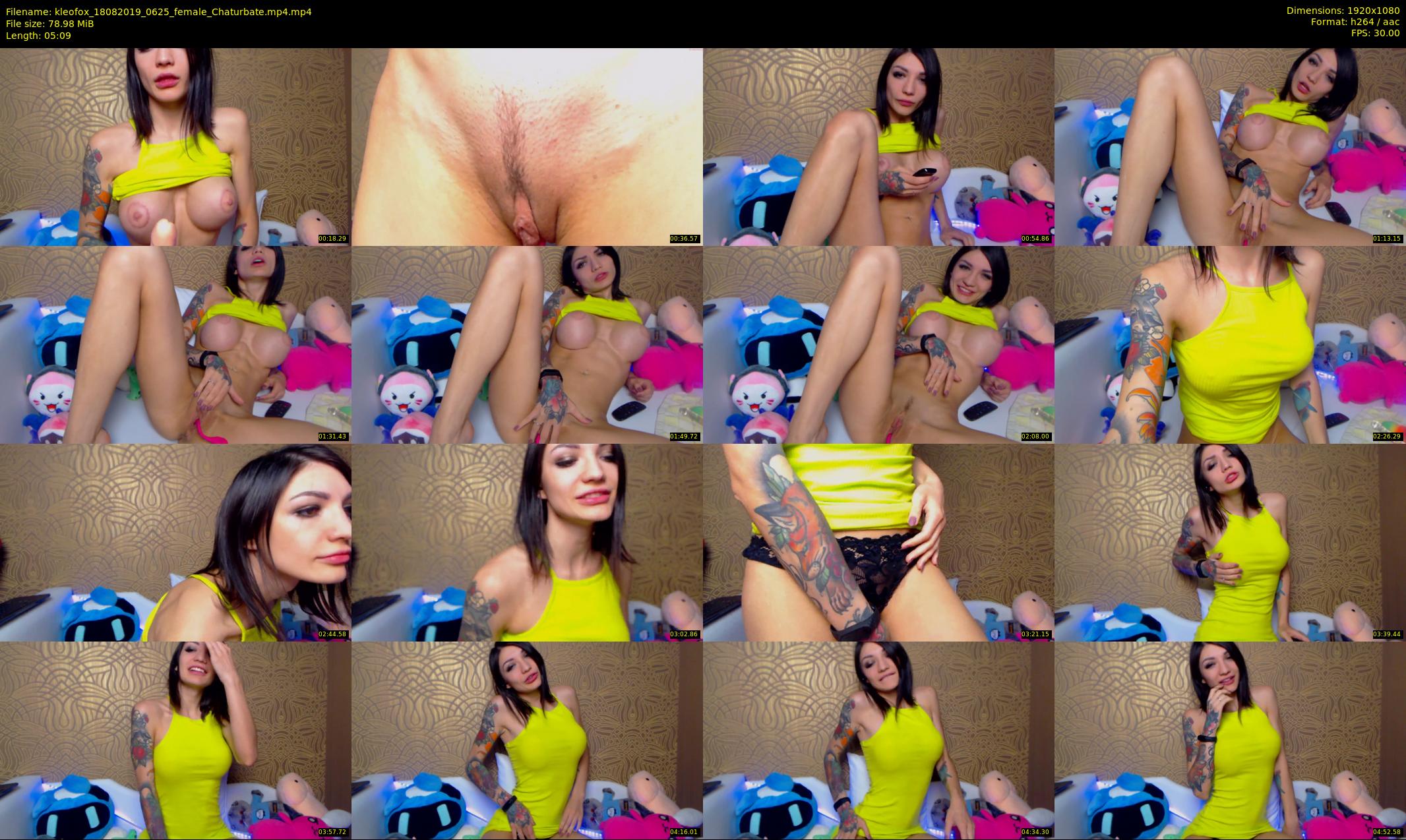 kleofox — 6 minute Chaturbate female cam show recording, 1080p, Aug 18, 2019