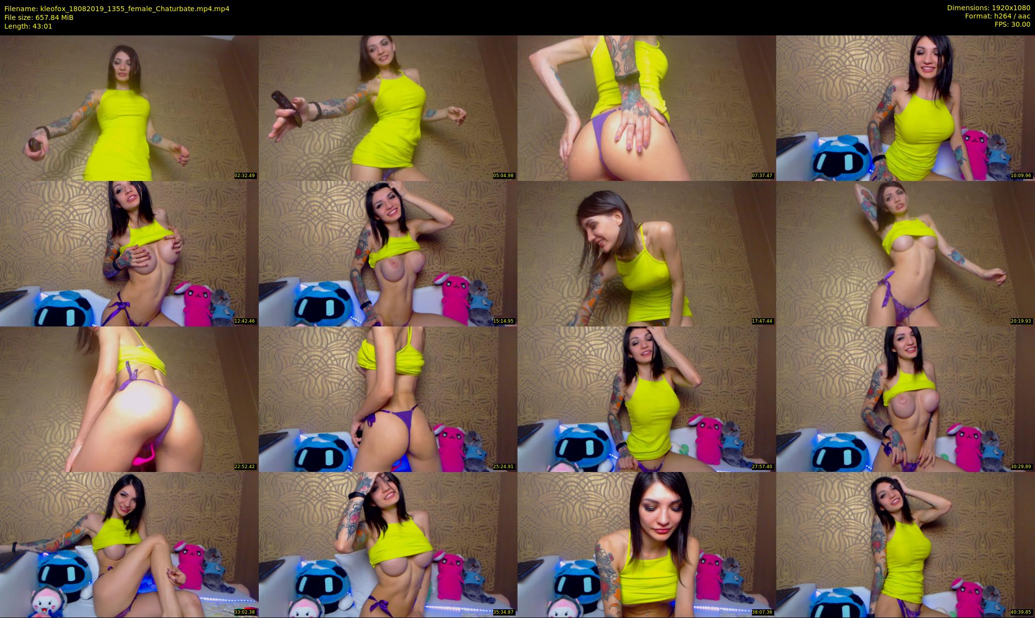 kleofox — 44 minute Chaturbate female cam show recording, 1080p, Aug 18, 2019