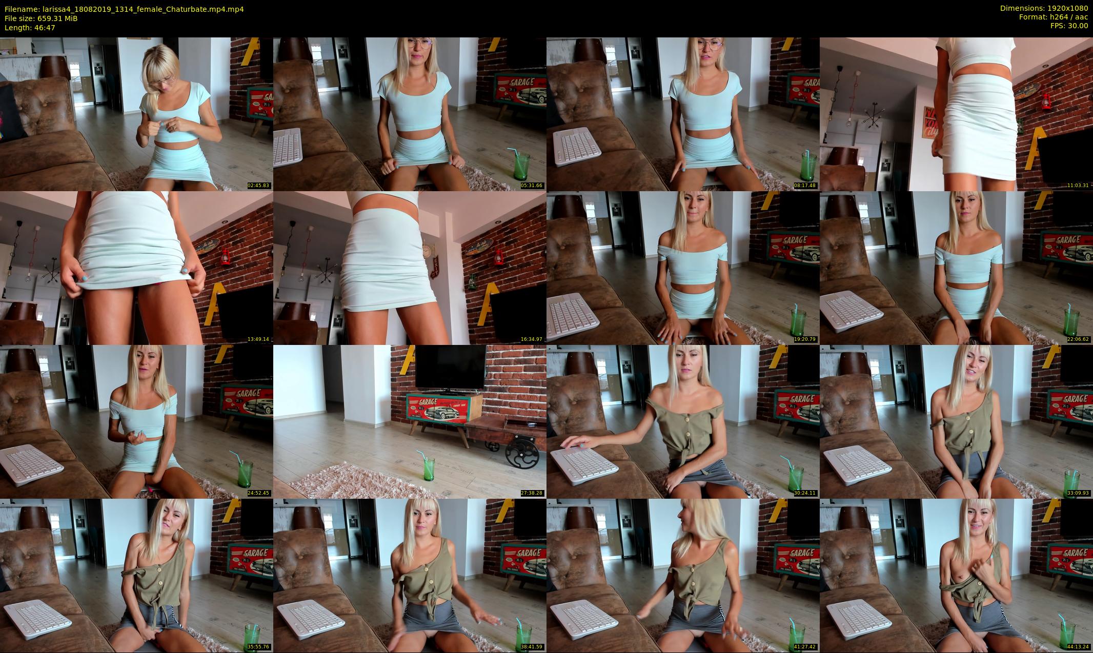 larissa4 — 47 minute Chaturbate female cam show recording, 1080p, Aug 18, 2019