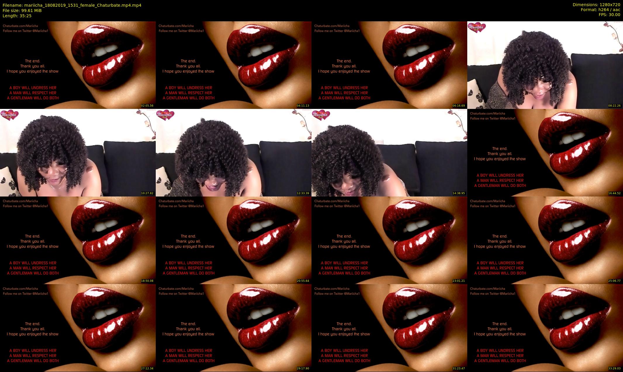 mariicha — 36 minute Chaturbate female cam show recording, 720p, Aug 18, 2019