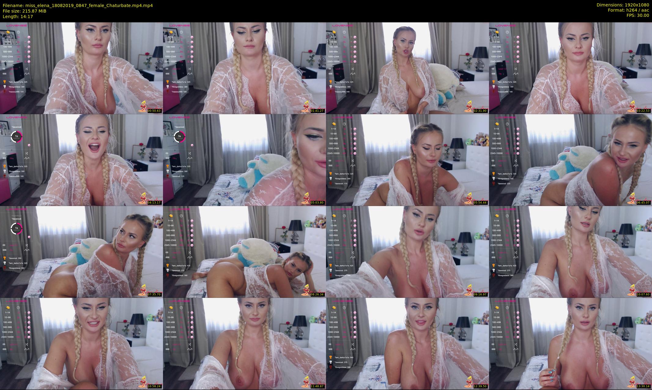 miss_elena — 15 minute Chaturbate female cam show recording, 1080p, Aug 18, 2019