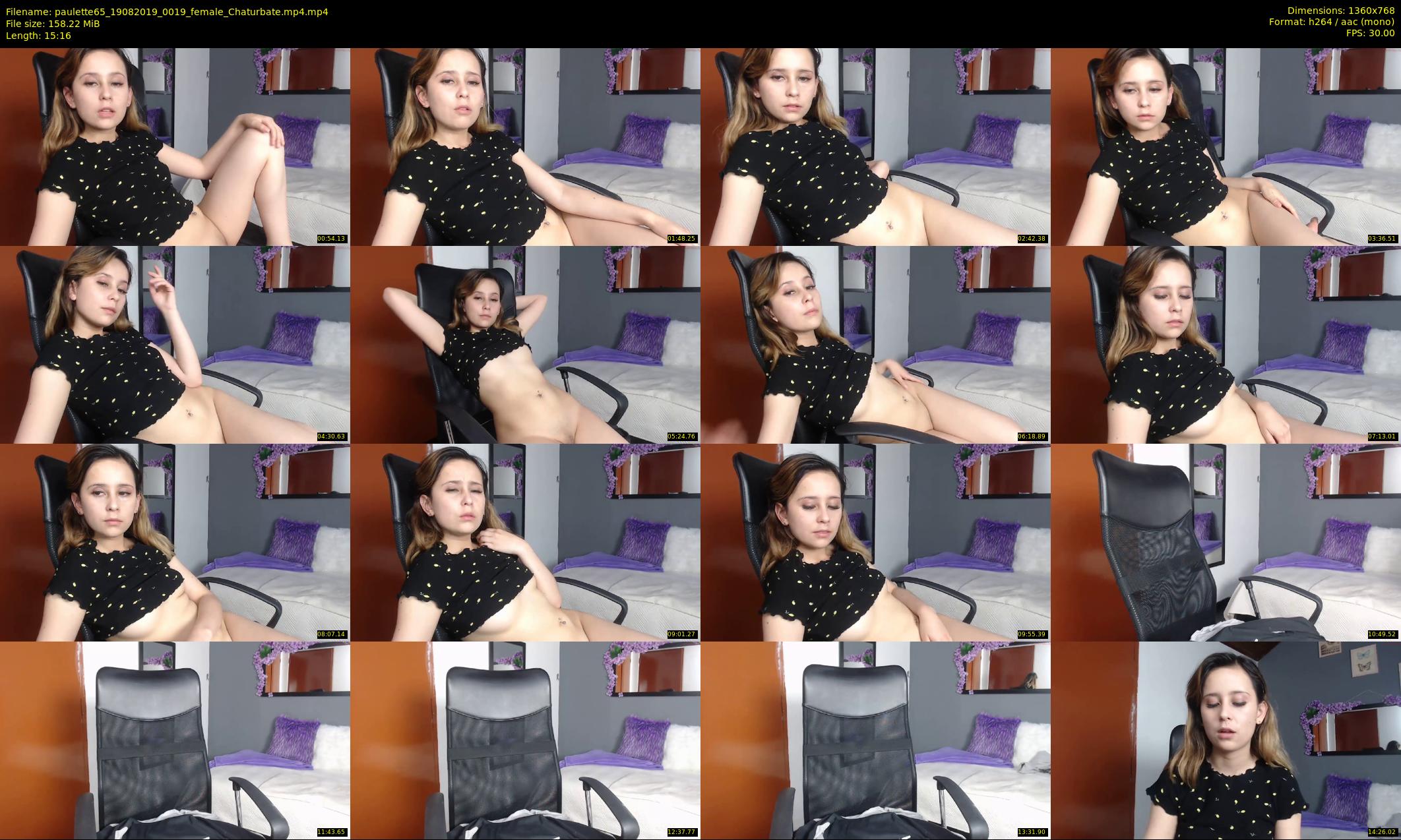 paulette65 — 16 minute Chaturbate female cam show recording, 720p, Aug 19, 2019
