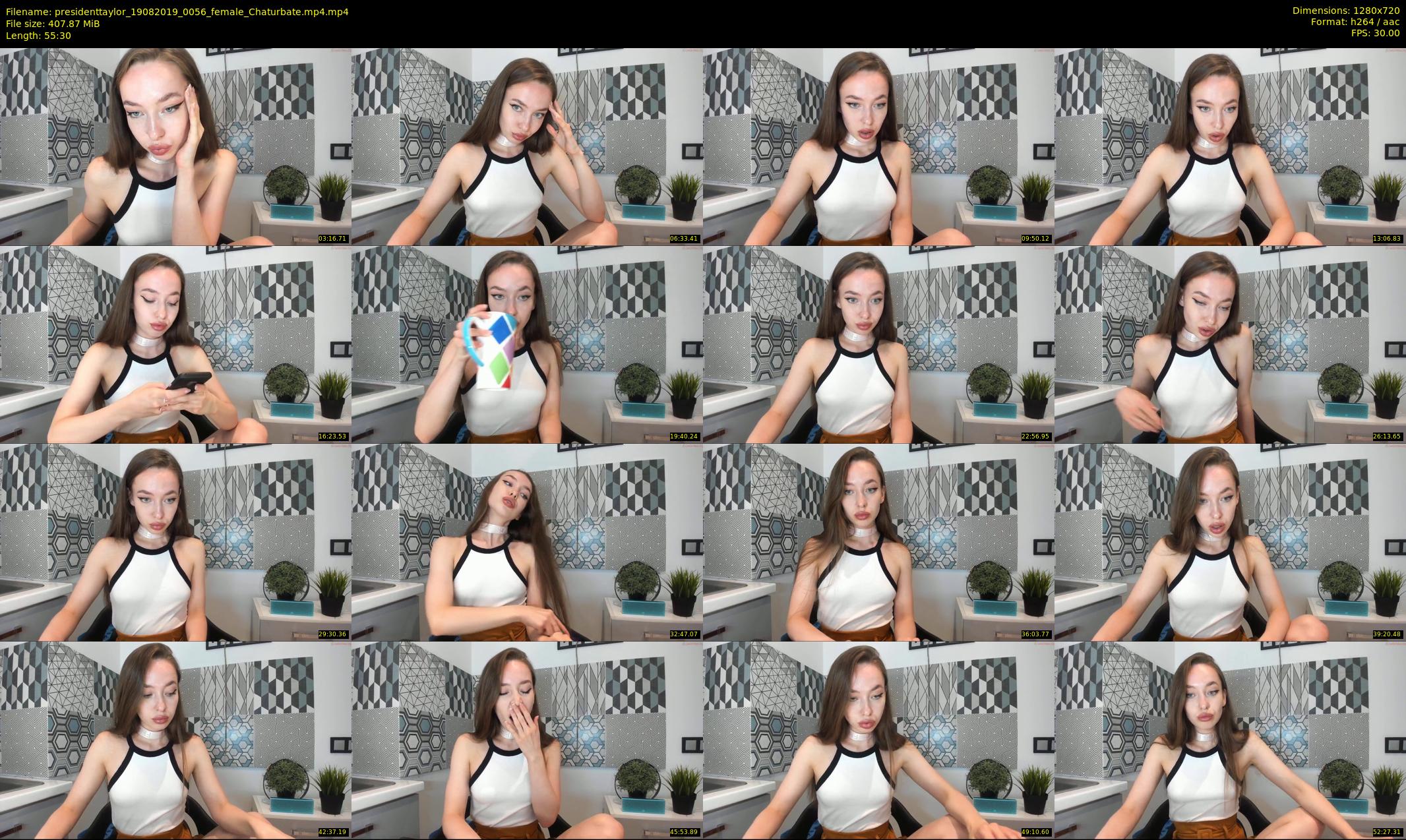 presidenttaylor — 56 minute Chaturbate female cam show recording, 720p, Aug 19, 2019