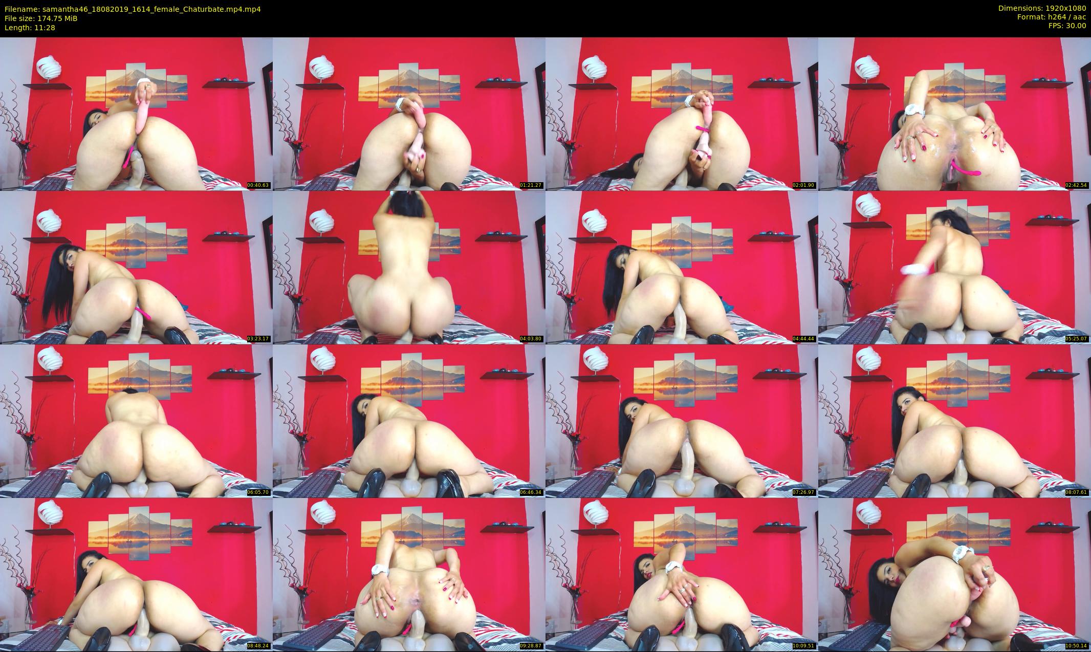 samantha46 — 12 minute Chaturbate female cam show recording, 1080p, Aug 18, 2019