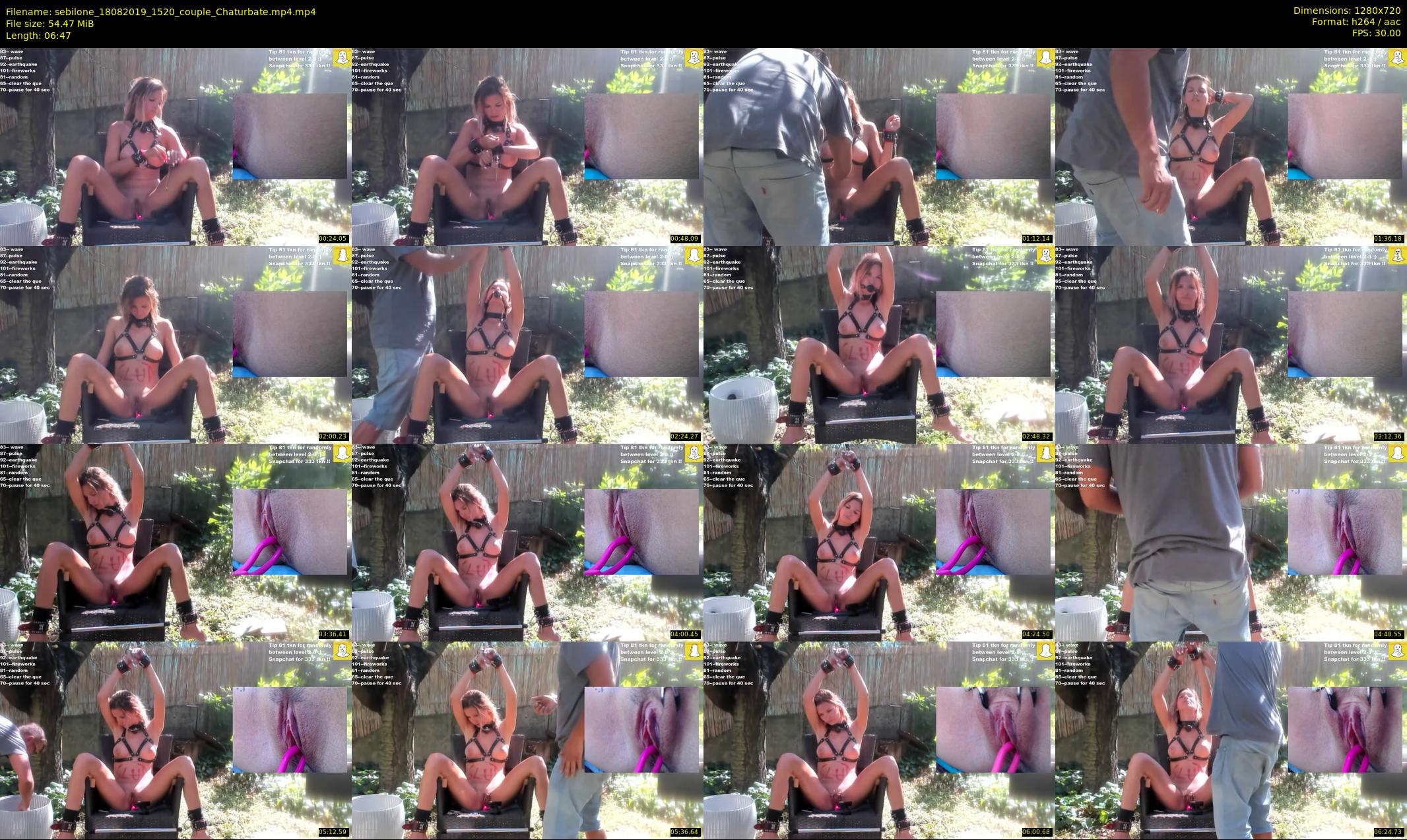 sebilone — 7 minute Chaturbate couple cam show recording, 720p, Aug 18, 2019