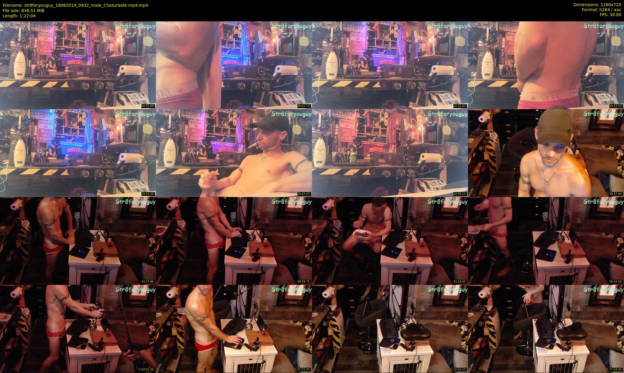 str8foryouguy — 83 minute Chaturbate male cam show recording, 720p, Aug 18, 2019