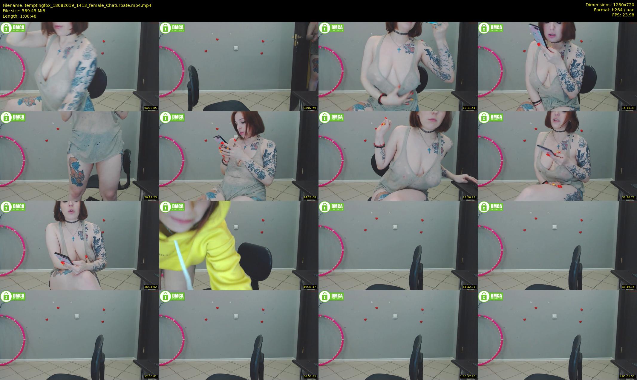 temptingfox — 69 minute Chaturbate female cam show recording, 720p, Aug 18, 2019