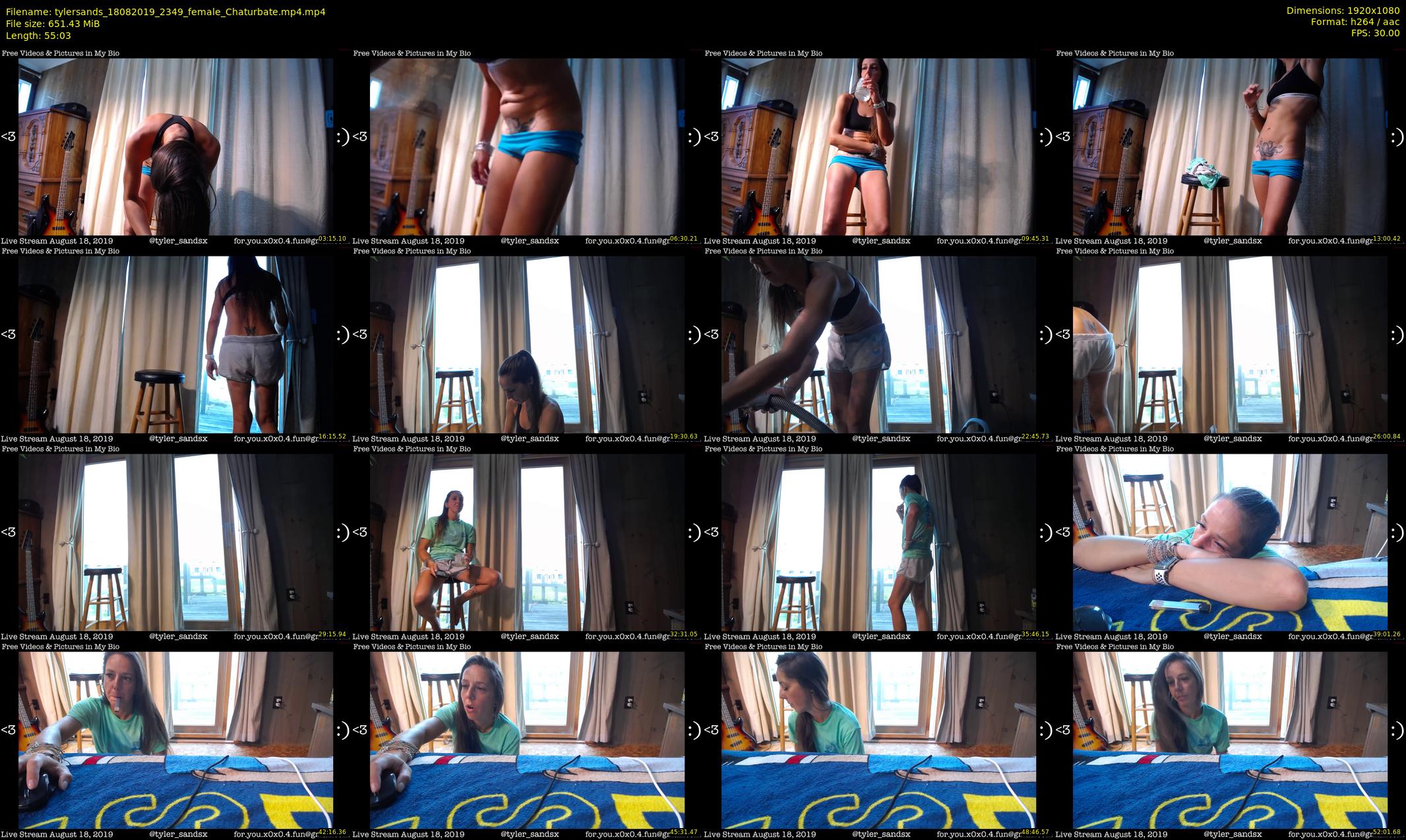 tylersands — 56 minute Chaturbate female cam show recording, 1080p, Aug 18, 2019