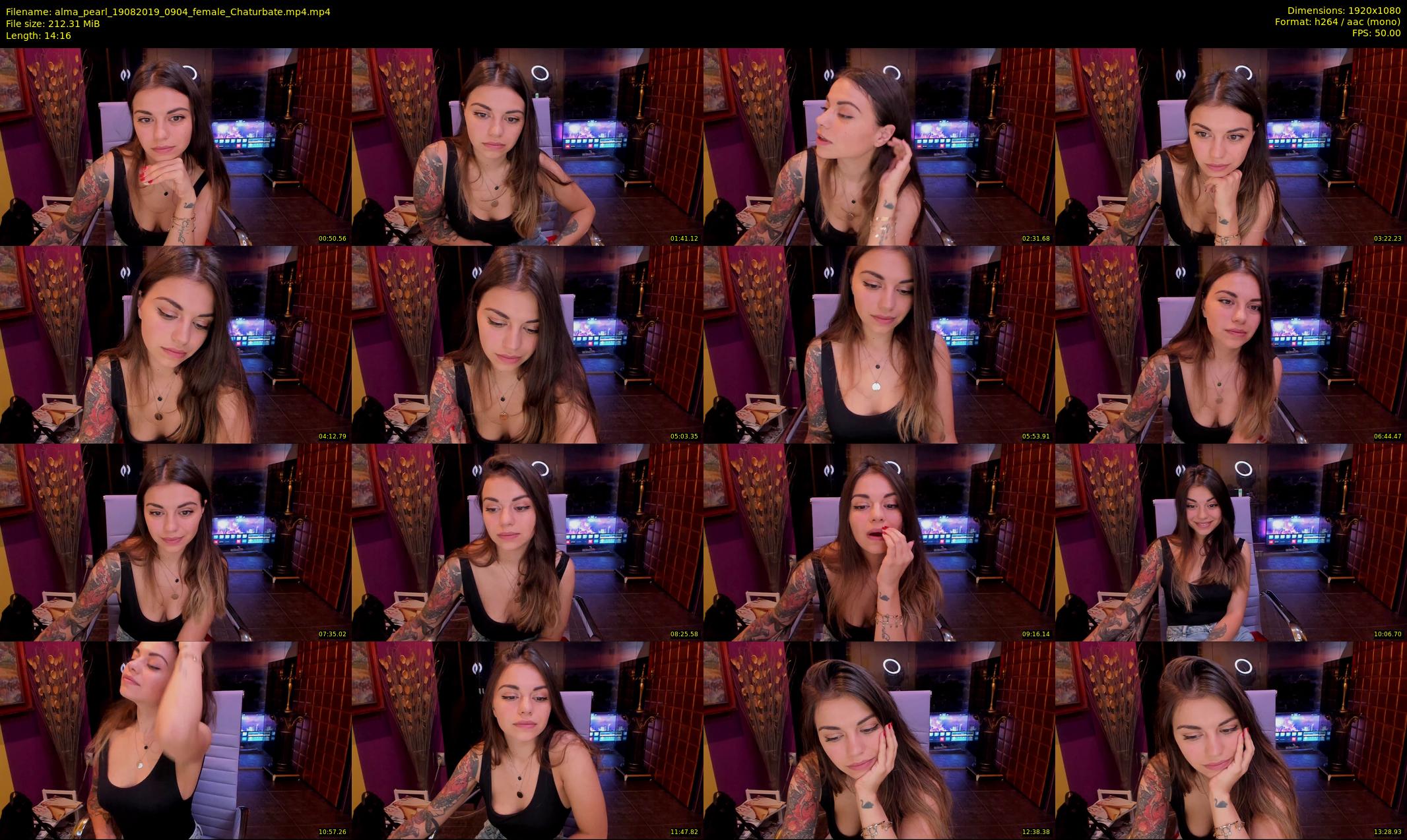 alma_pearl — 15 minute Chaturbate female cam show recording, 1080p, Aug 19, 2019