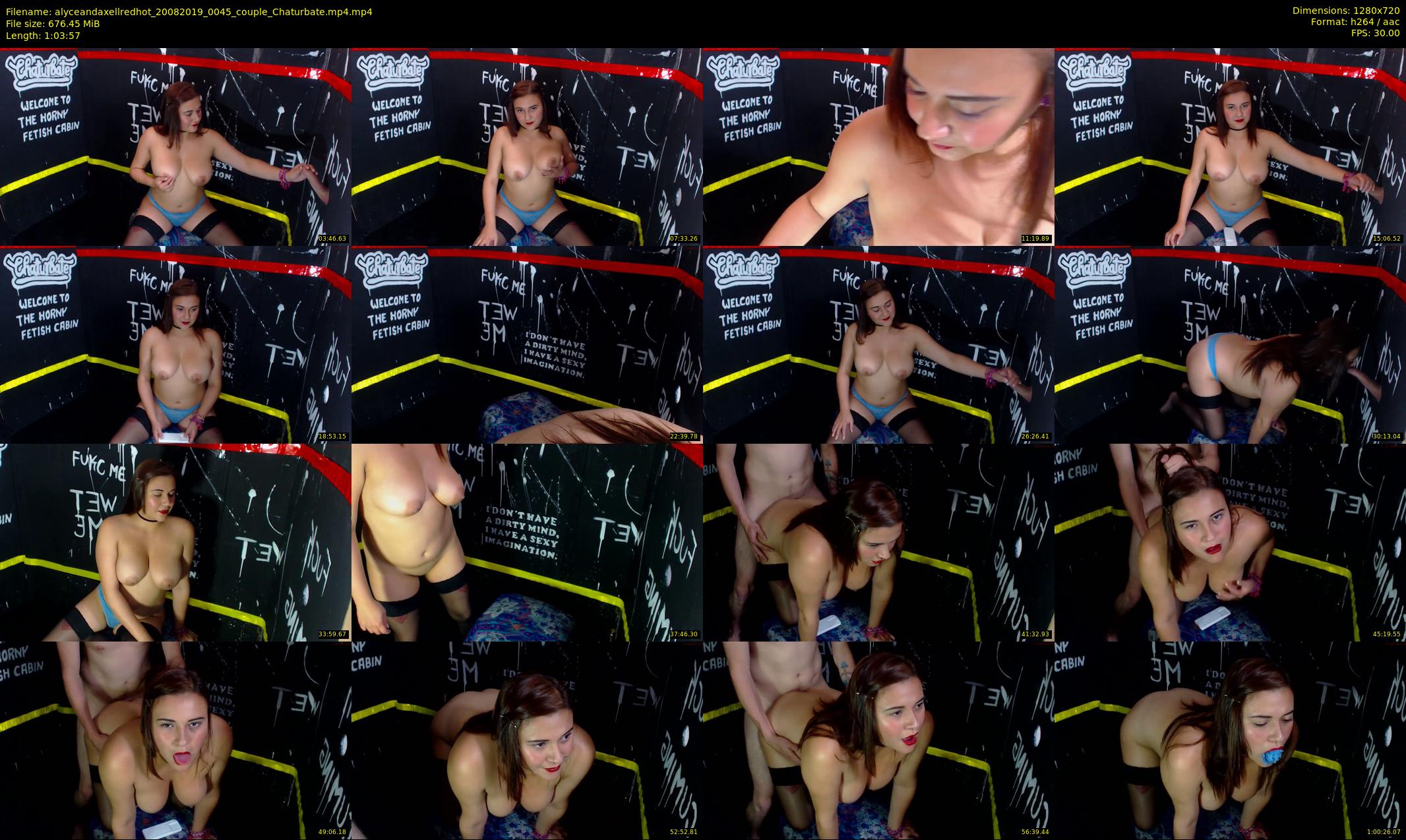 alyceandaxellredhot — 64 minute Chaturbate couple cam show recording, 720p, Aug 20, 2019