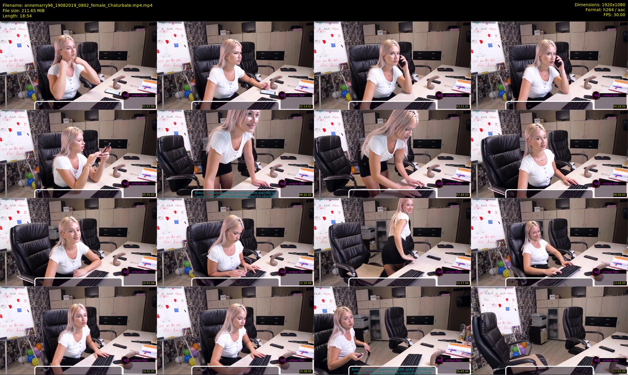 annemarry96 — 19 minute Chaturbate female cam show recording, 1080p, Aug 19, 2019