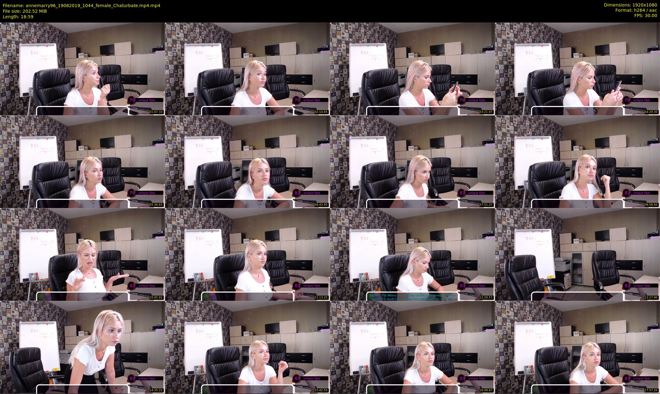 annemarry96 — 19 minute Chaturbate female cam show recording, 1080p, Aug 19, 2019