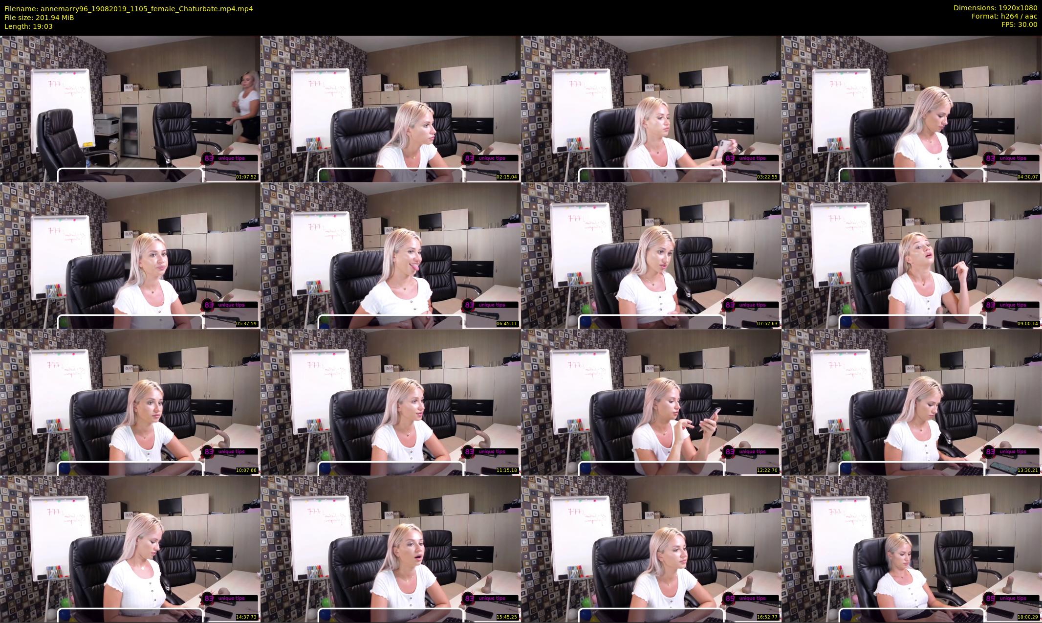 annemarry96 — 20 minute Chaturbate female cam show recording, 1080p, Aug 19, 2019