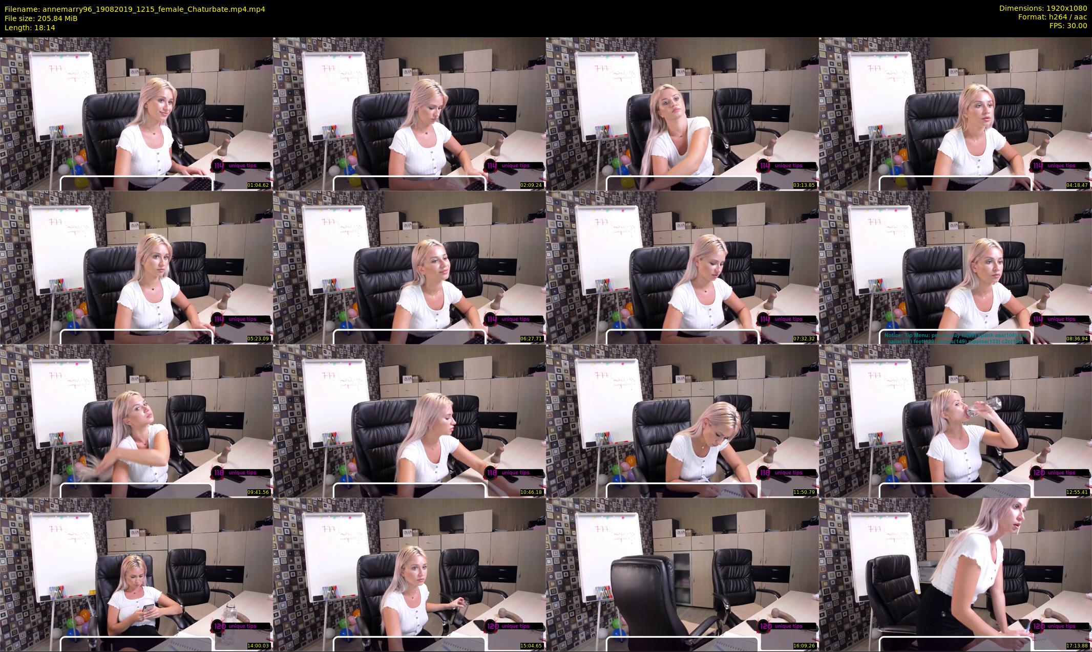 annemarry96 — 19 minute Chaturbate female cam show recording, 1080p, Aug 19, 2019
