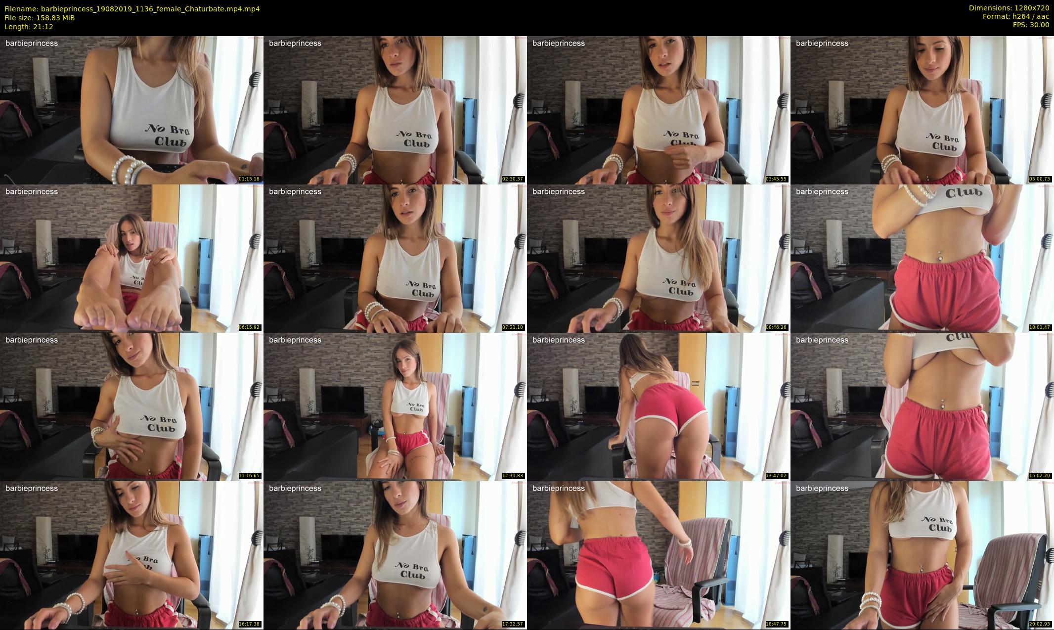 barbieprincess — 22 minute Chaturbate female cam show recording, 720p, Aug 19, 2019