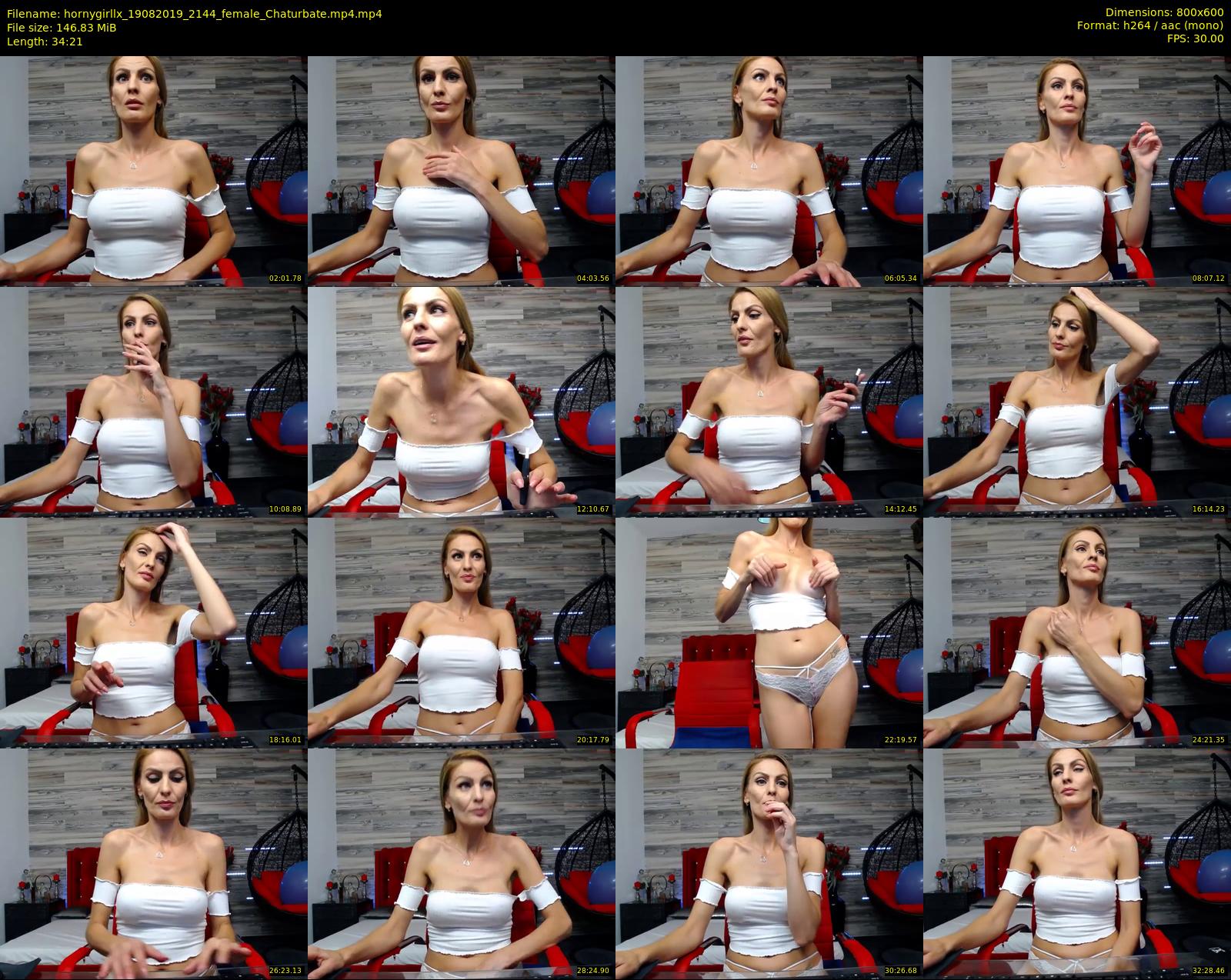 hornygirllx — 35 minute Chaturbate female cam show recording, 480p, Aug 19, 2019