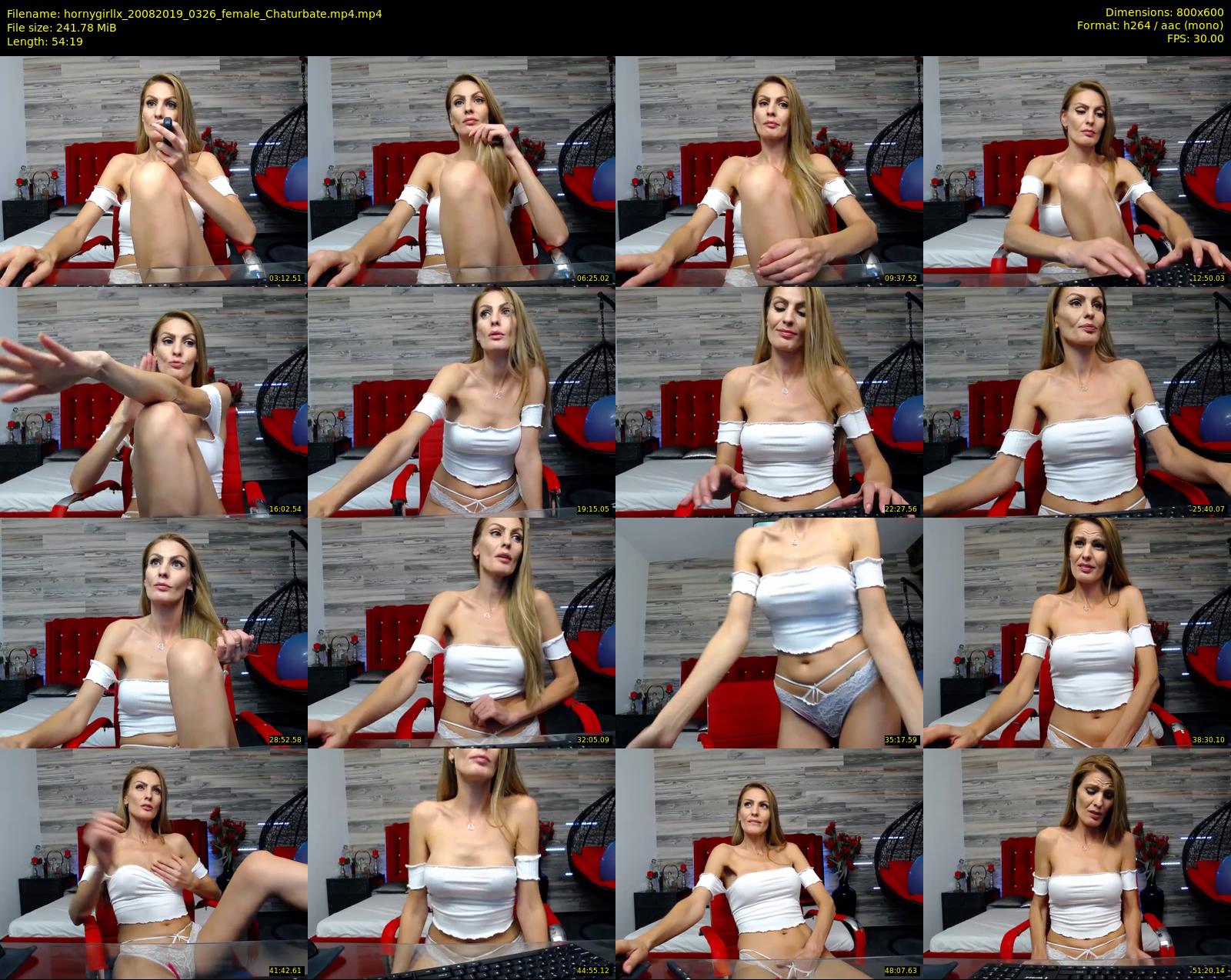 hornygirllx — 55 minute Chaturbate female cam show recording, 480p, Aug 20, 2019