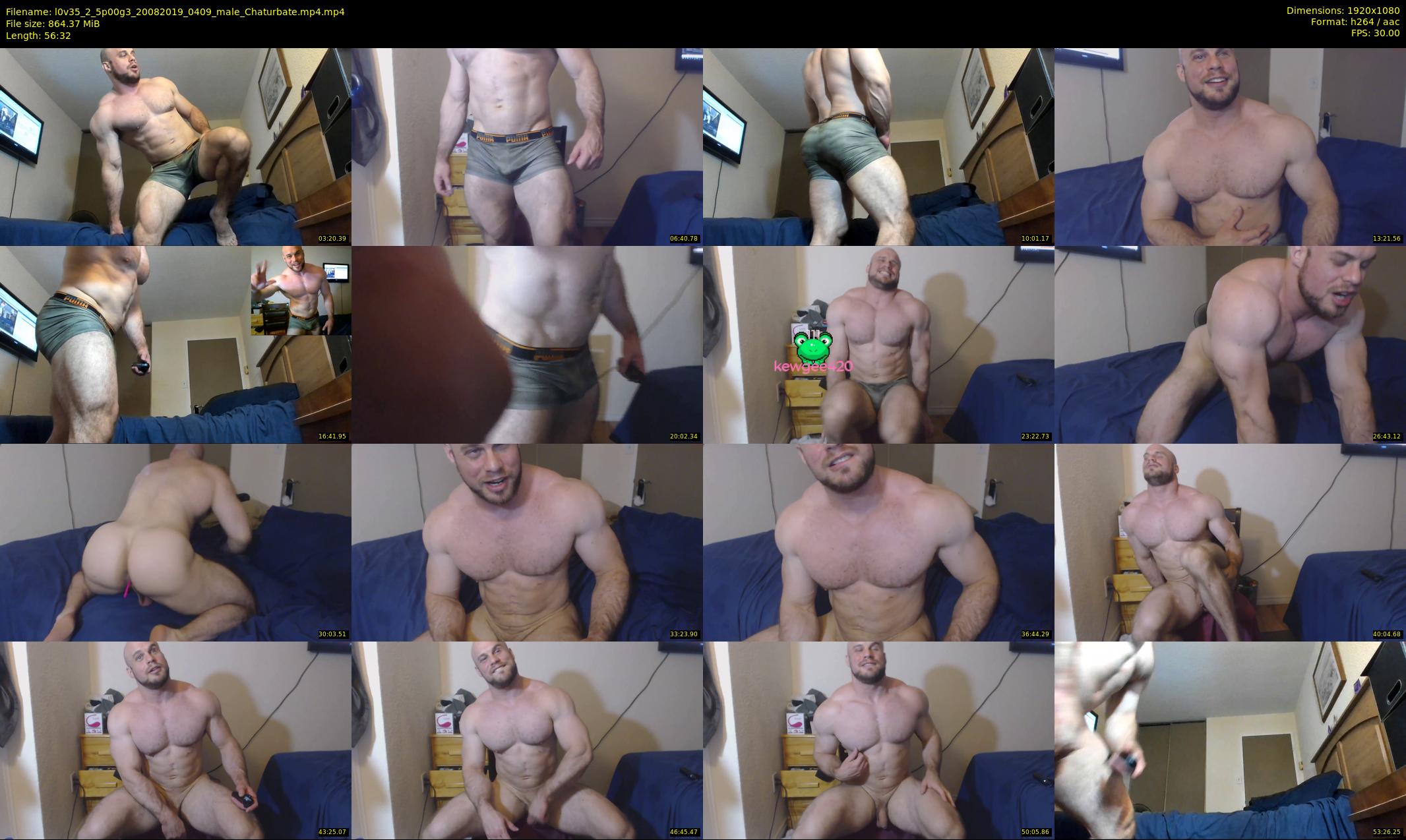 l0v35_2_5p00g3 — 57 minute Chaturbate male cam show recording, 1080p, Aug 20, 2019