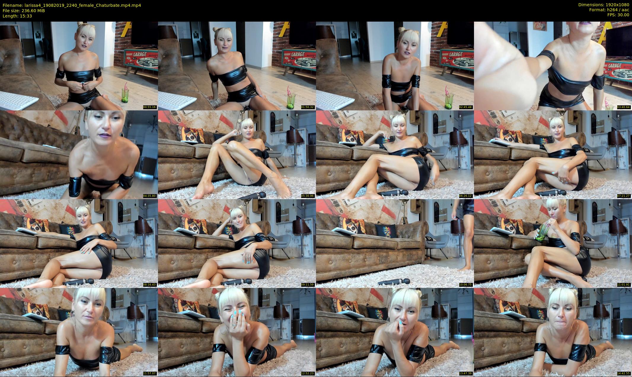 larissa4 — 16 minute Chaturbate female cam show recording, 1080p, Aug 19, 2019