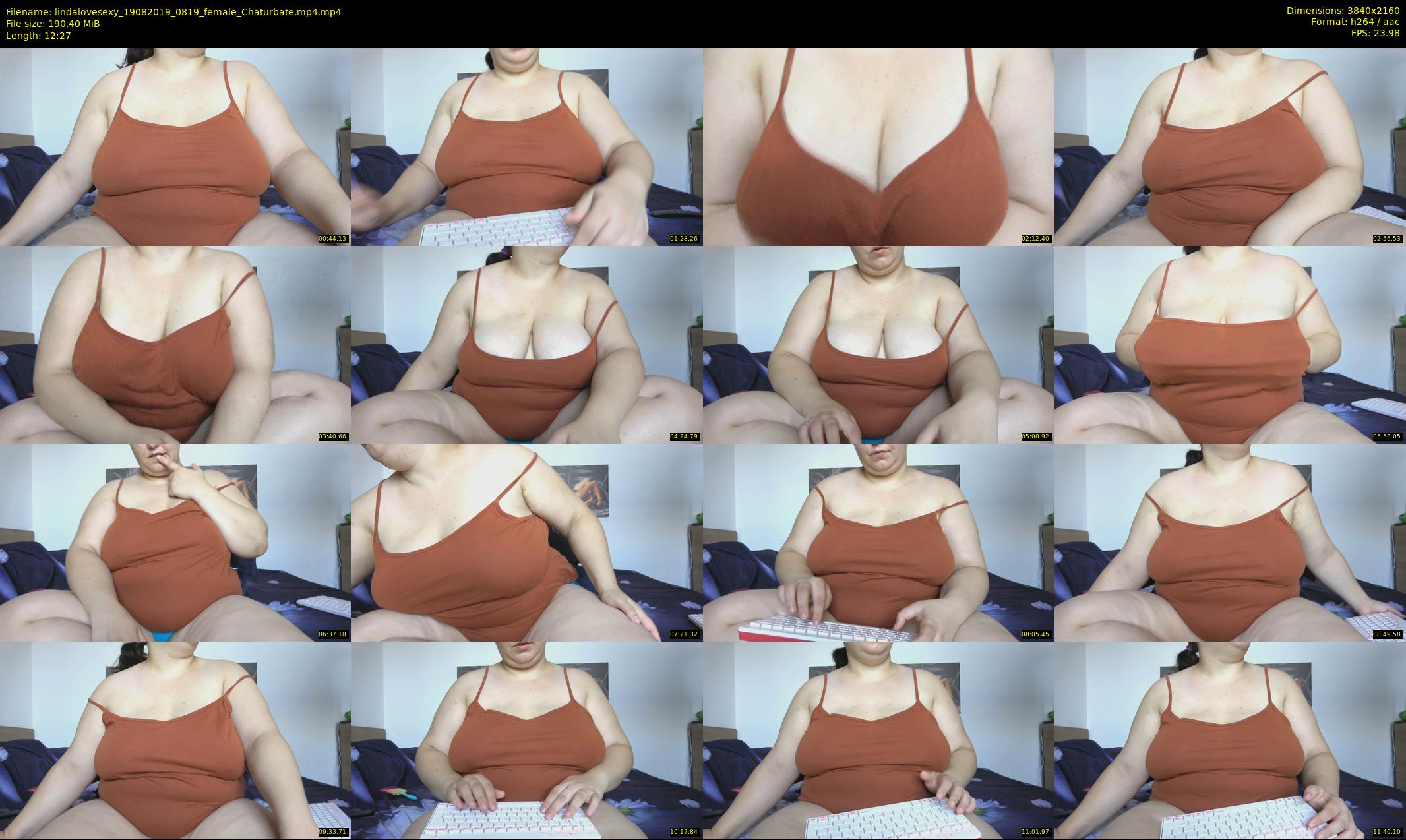 lindalovesexy — 13 minute Chaturbate female cam show recording, 4K, Aug 19, 2019