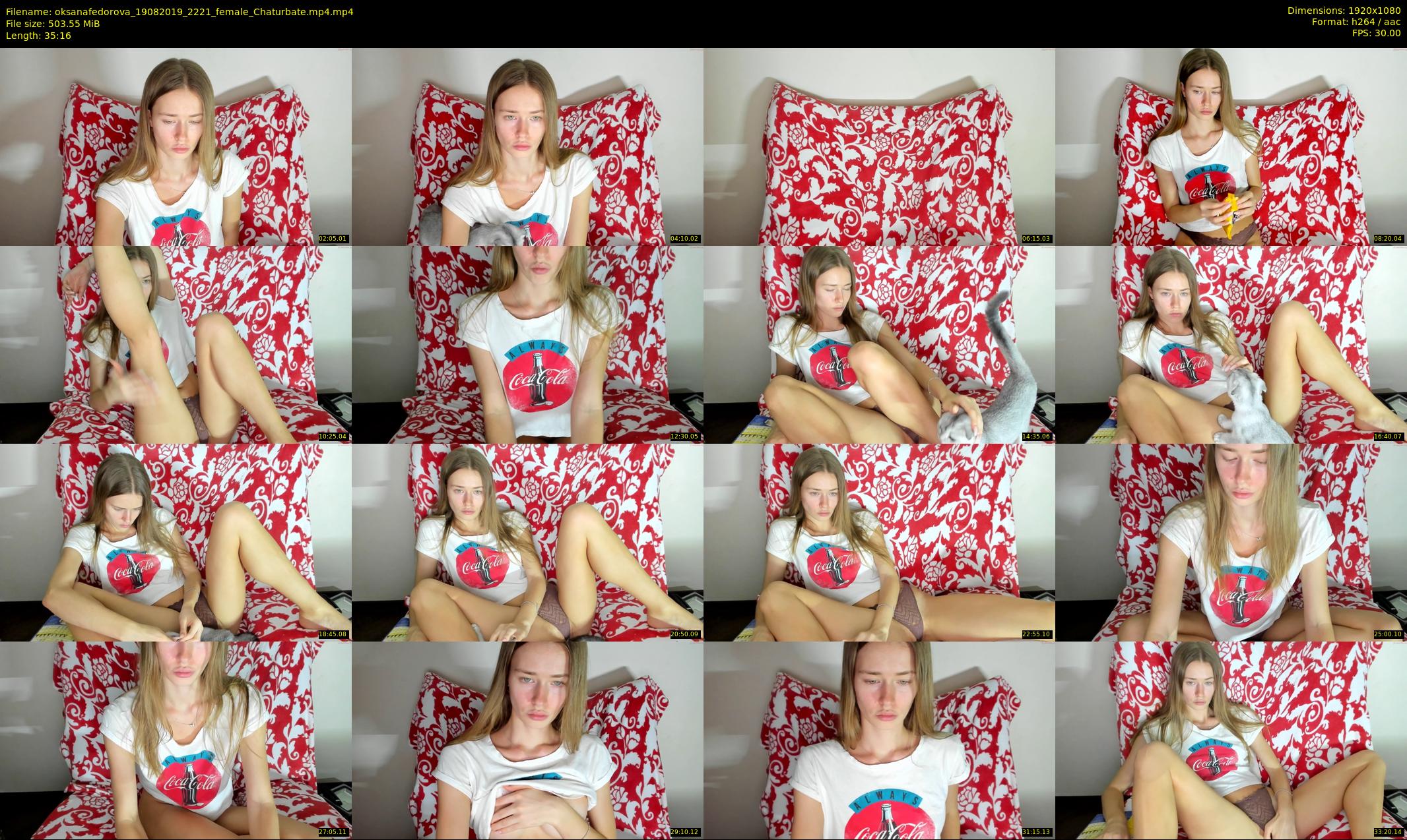 oksanafedorova — 36 minute Chaturbate female cam show recording, 1080p, Aug 19, 2019