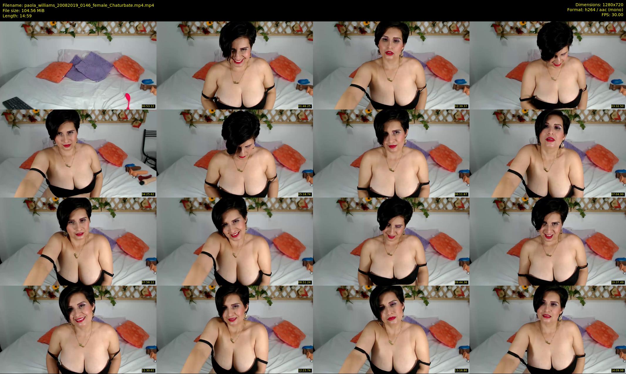 paola_williams — 15 minute Chaturbate female cam show recording, 720p, Aug 20, 2019