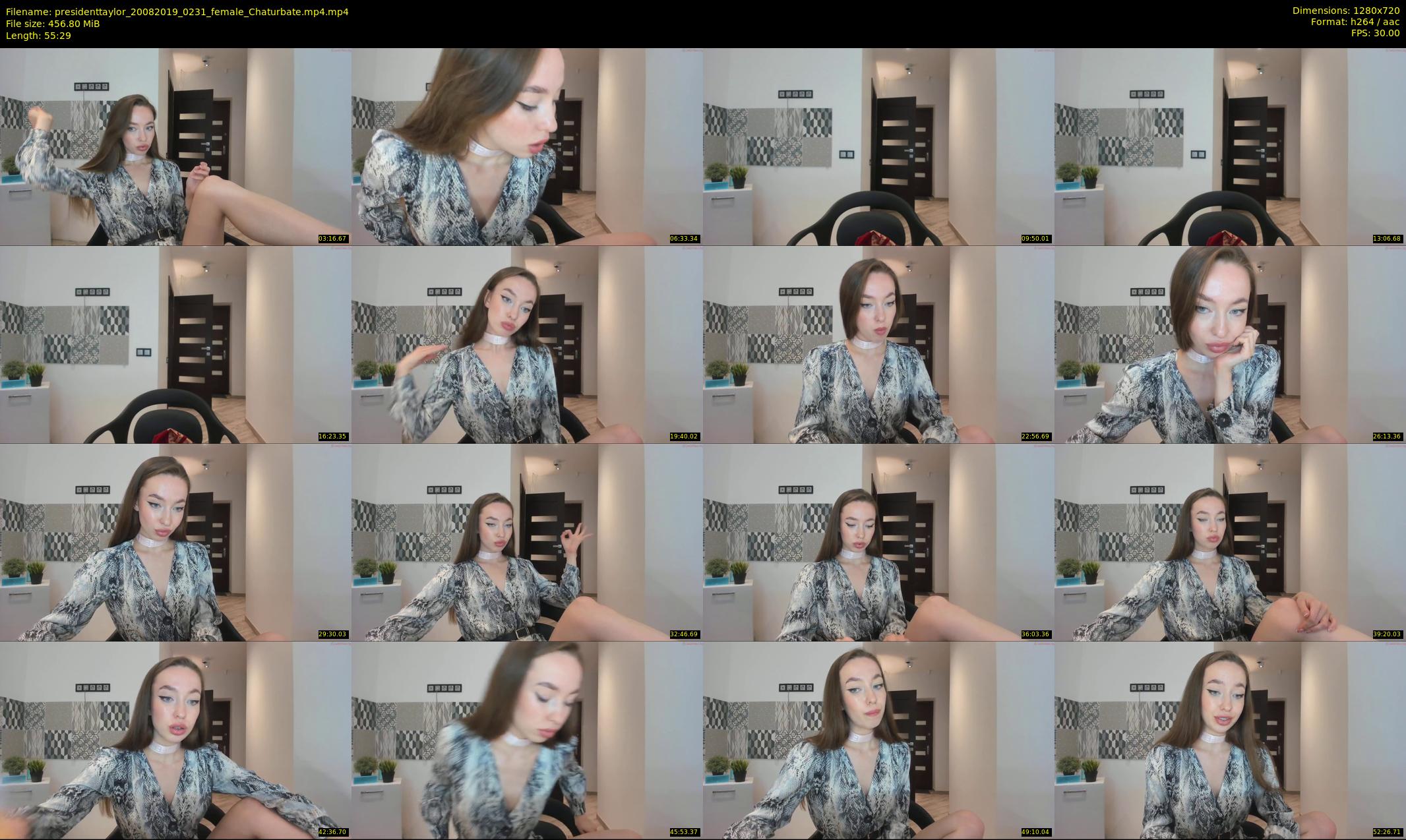 presidenttaylor — 56 minute Chaturbate female cam show recording, 720p, Aug 20, 2019