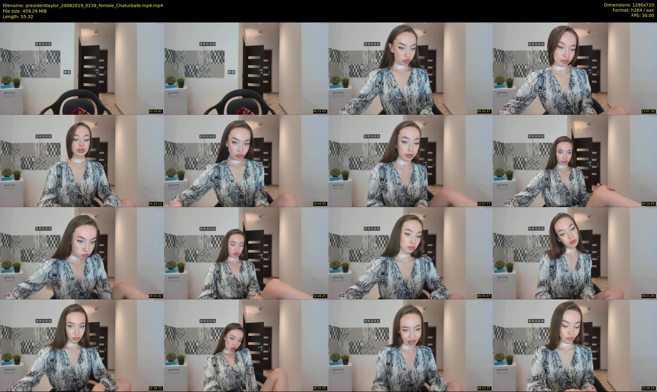 presidenttaylor — 56 minute Chaturbate female cam show recording, 720p, Aug 20, 2019