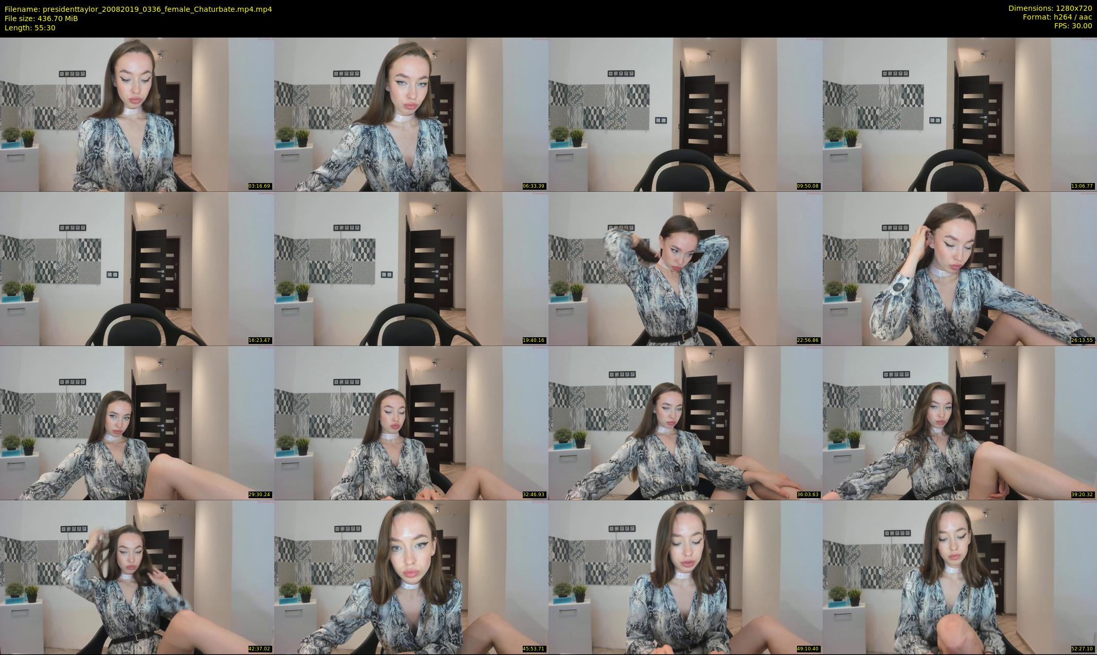 presidenttaylor — 56 minute Chaturbate female cam show recording, 720p, Aug 20, 2019
