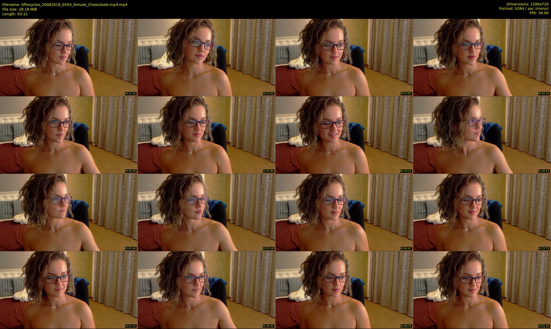 tiffanyriox — 4 minute Chaturbate female cam show recording, 720p, Aug 20, 2019