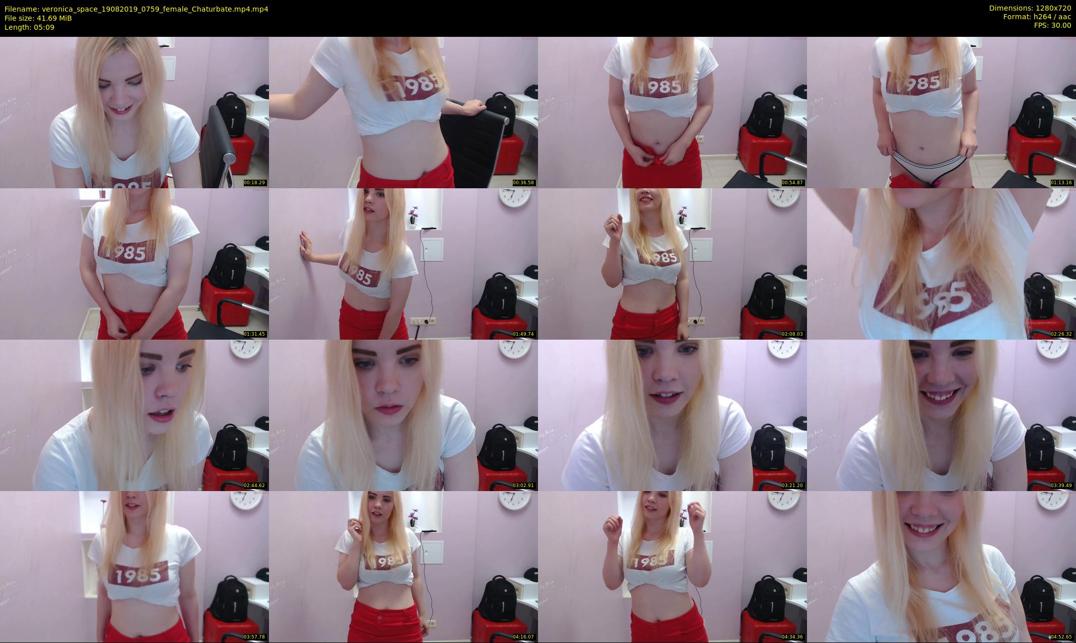 veronica_space — 6 minute Chaturbate female cam show recording, 720p, Aug 19, 2019