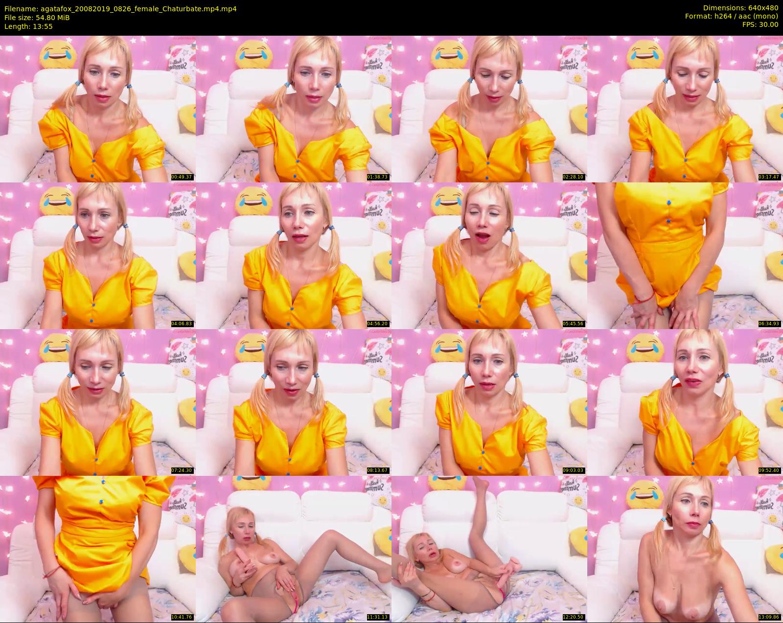 agatafox — 14 minute Chaturbate female cam show recording, 480p, Aug 20, 2019