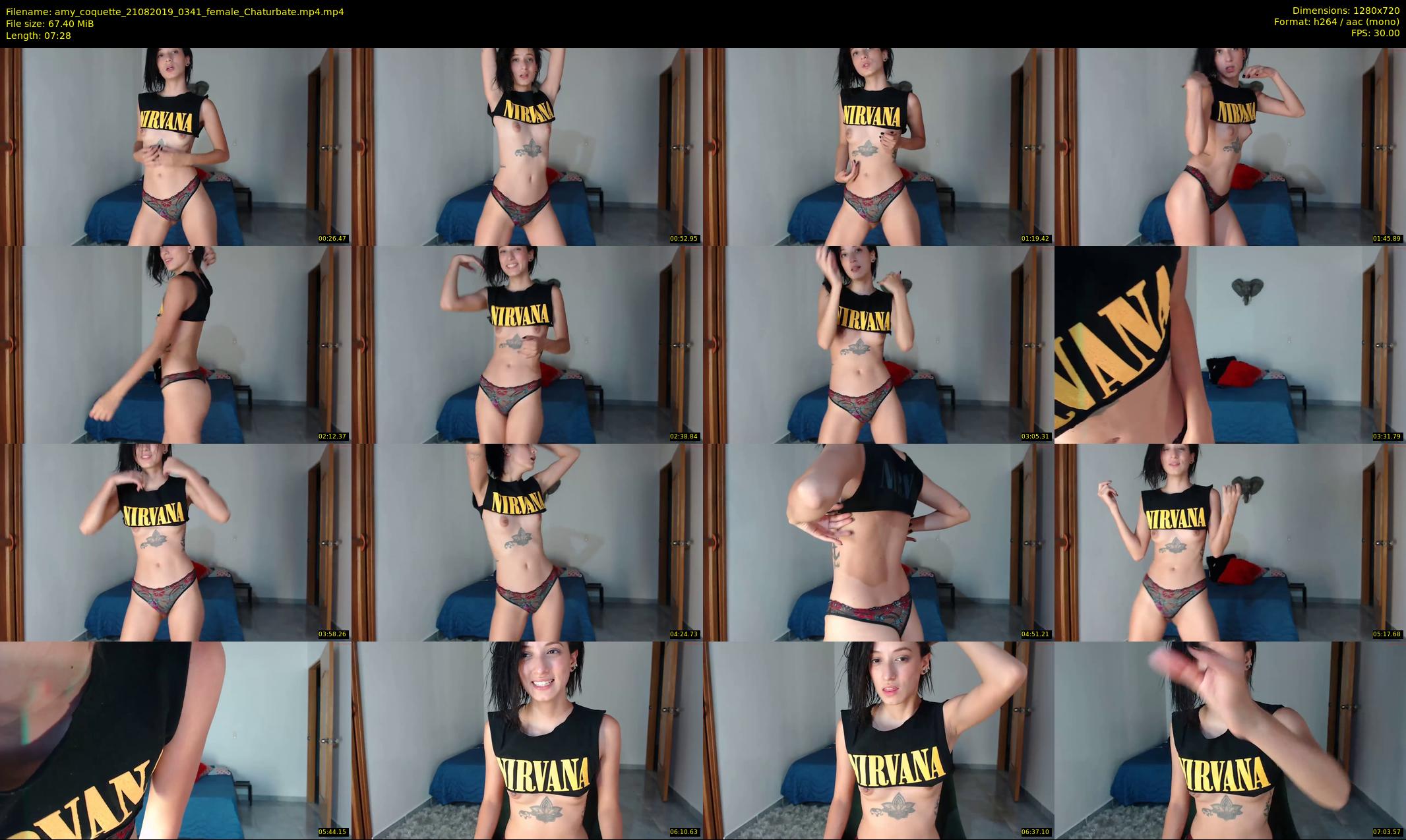 amy_coquette — 8 minute Chaturbate female cam show recording, 720p, Aug 21, 2019