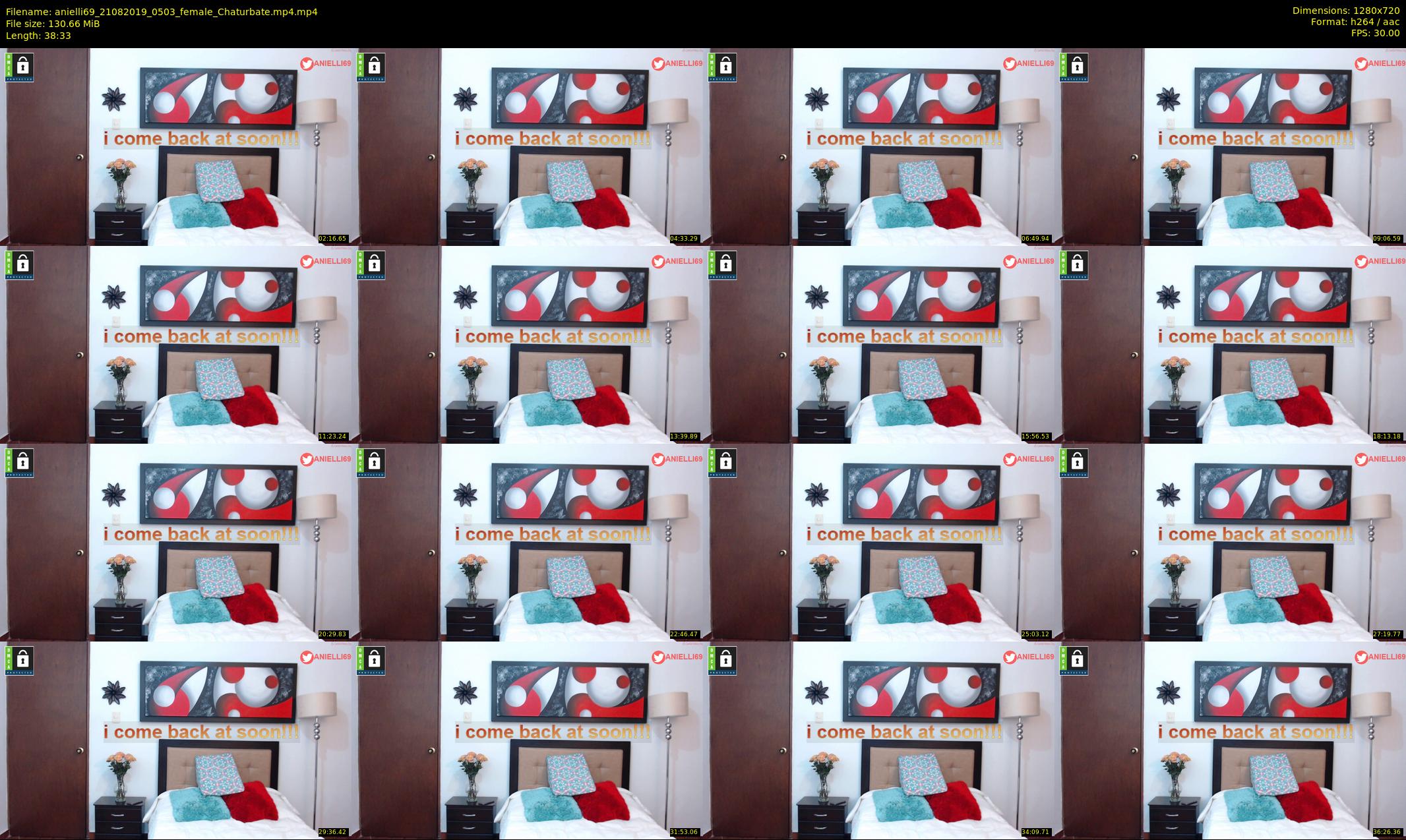 anielli69 — 39 minute Chaturbate female cam show recording, 720p, Aug 21, 2019