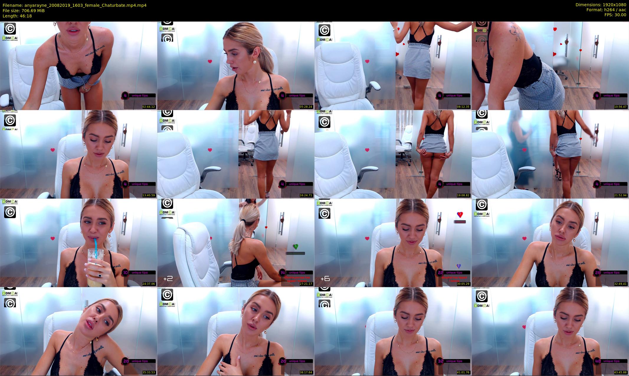 anyarayne — 47 minute Chaturbate female cam show recording, 1080p, Aug 20, 2019