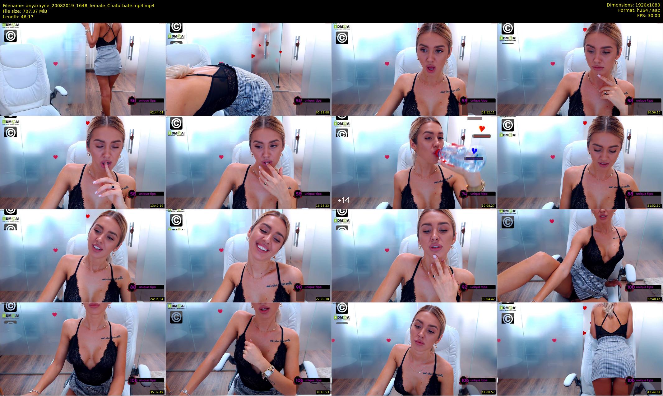 anyarayne — 47 minute Chaturbate female cam show recording, 1080p, Aug 20, 2019