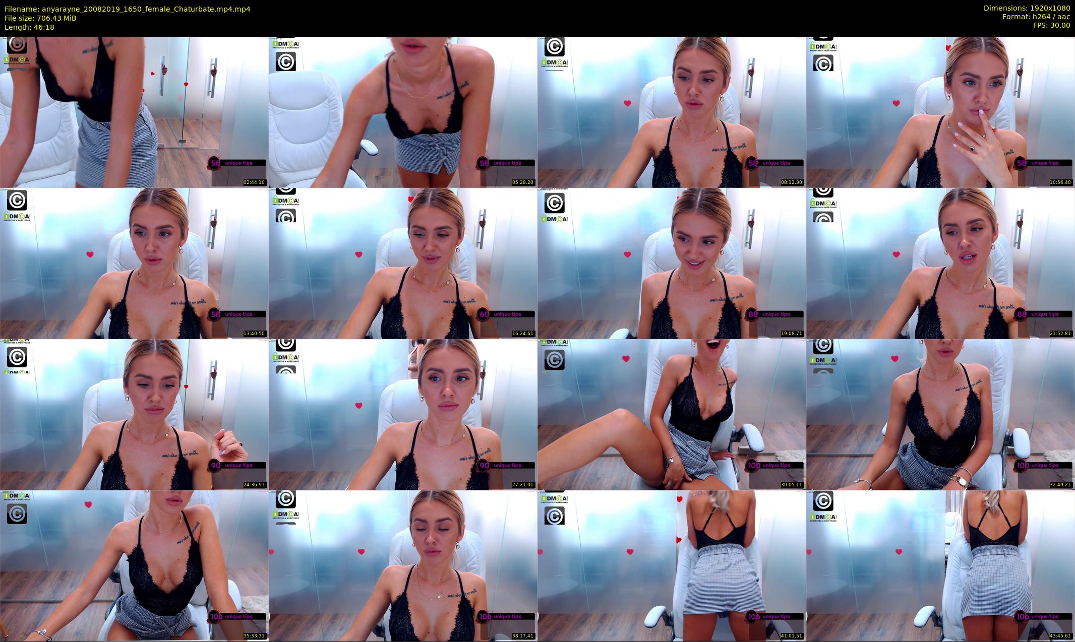 anyarayne — 47 minute Chaturbate female cam show recording, 1080p, Aug 20, 2019