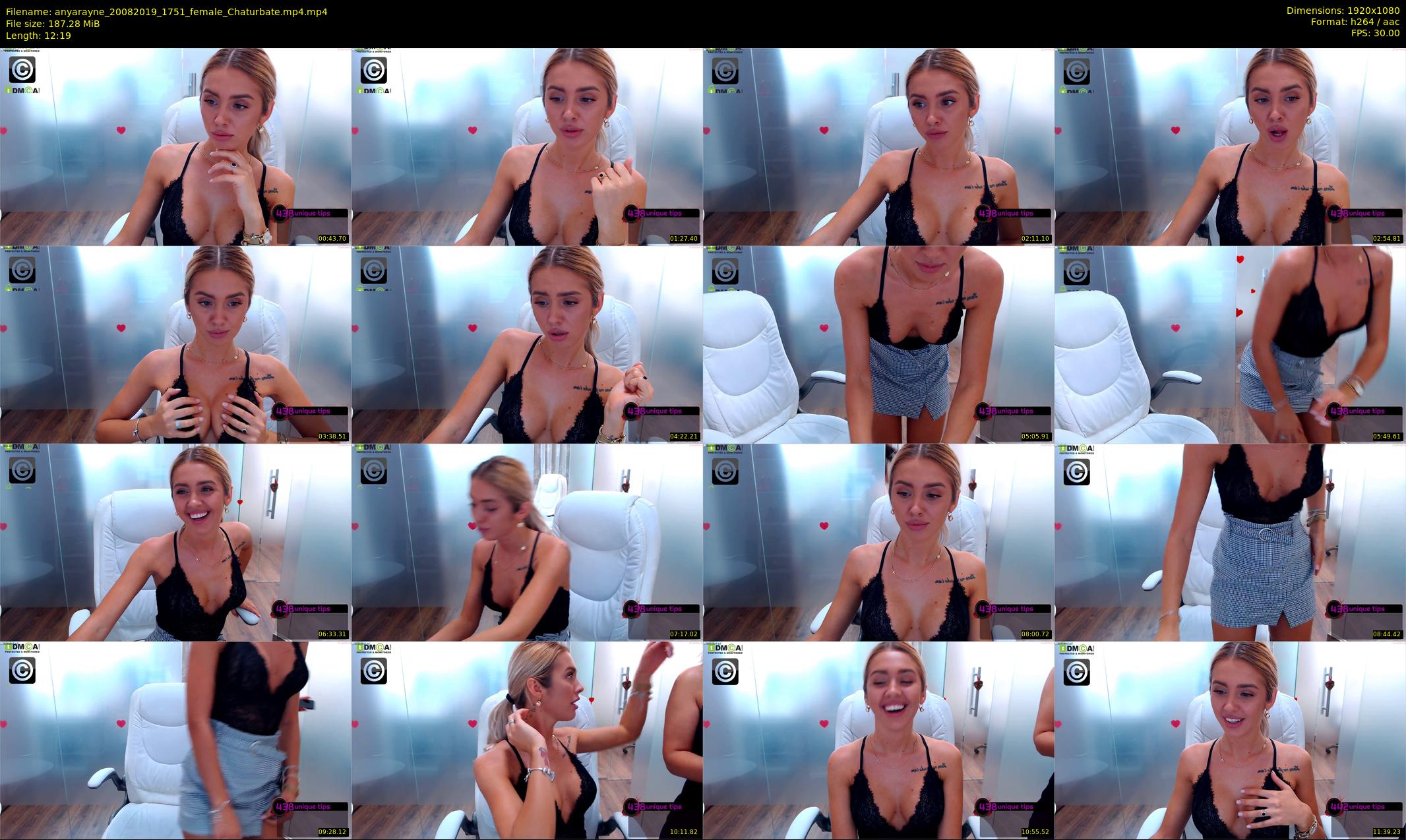 anyarayne — 13 minute Chaturbate female cam show recording, 1080p, Aug 20, 2019
