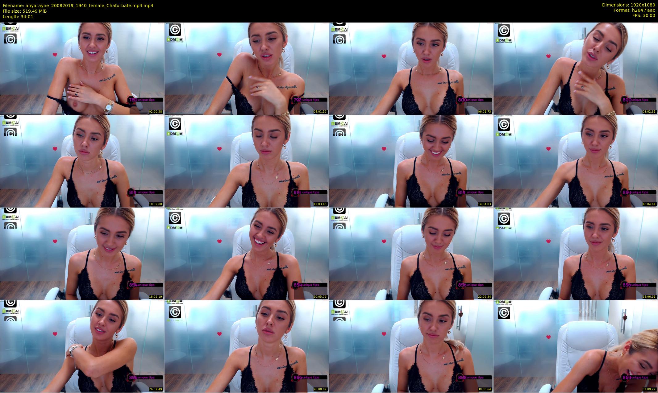 anyarayne — 35 minute Chaturbate female cam show recording, 1080p, Aug 20, 2019