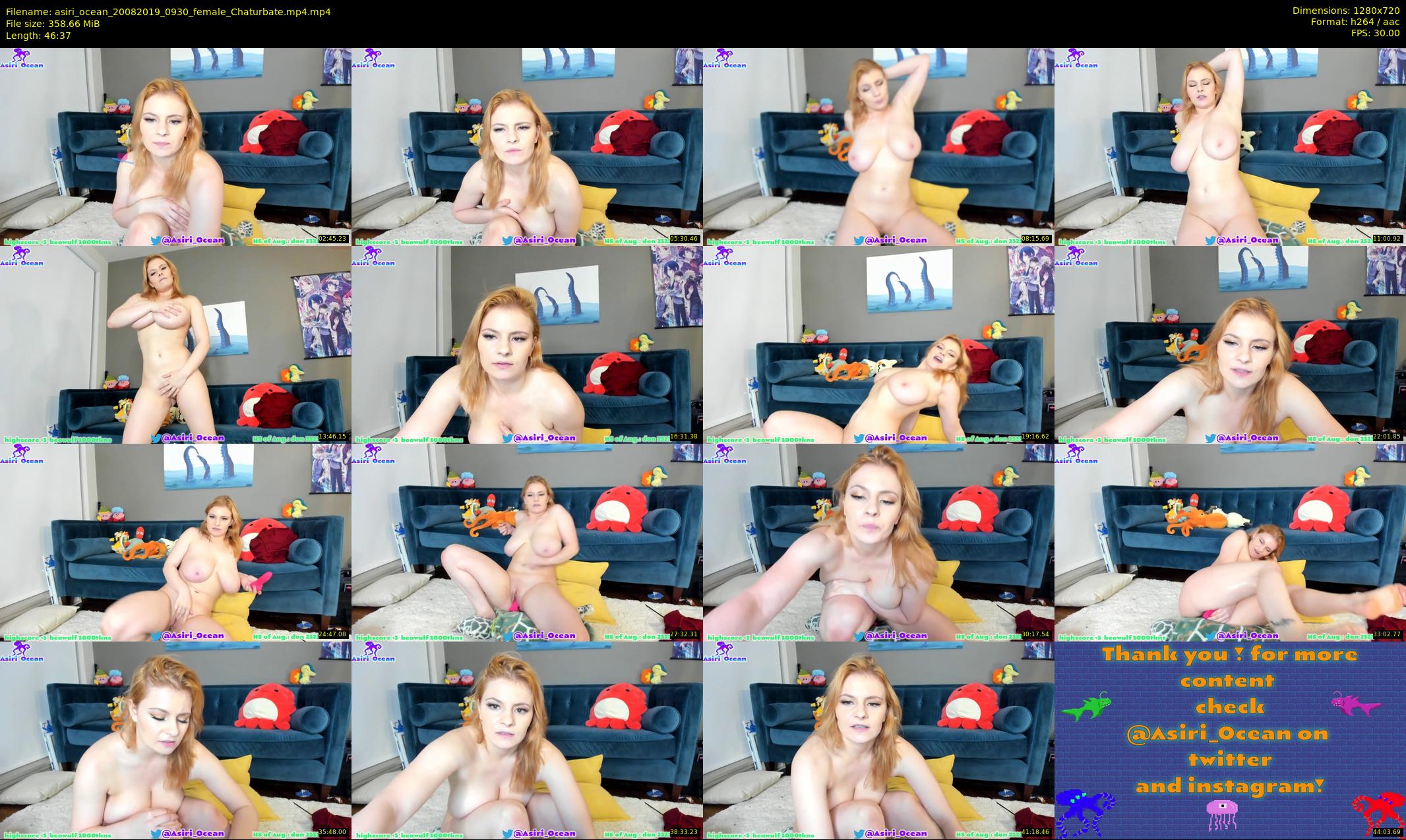 asiri_ocean — 47 minute Chaturbate female cam show recording, 720p, Aug 20, 2019