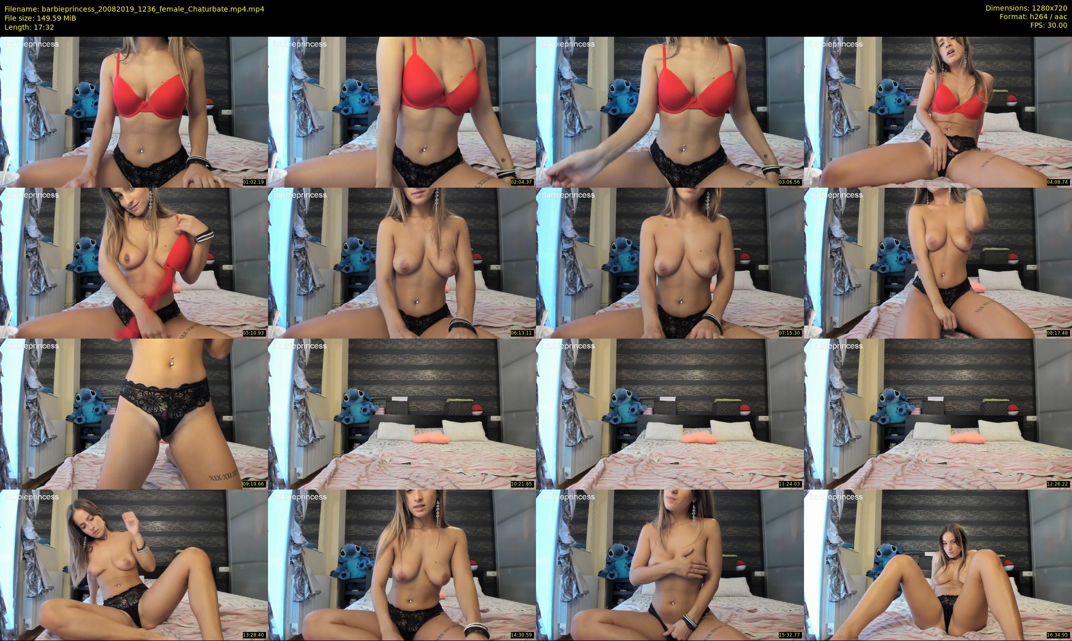 barbieprincess — 18 minute Chaturbate female cam show recording, 720p, Aug 20, 2019
