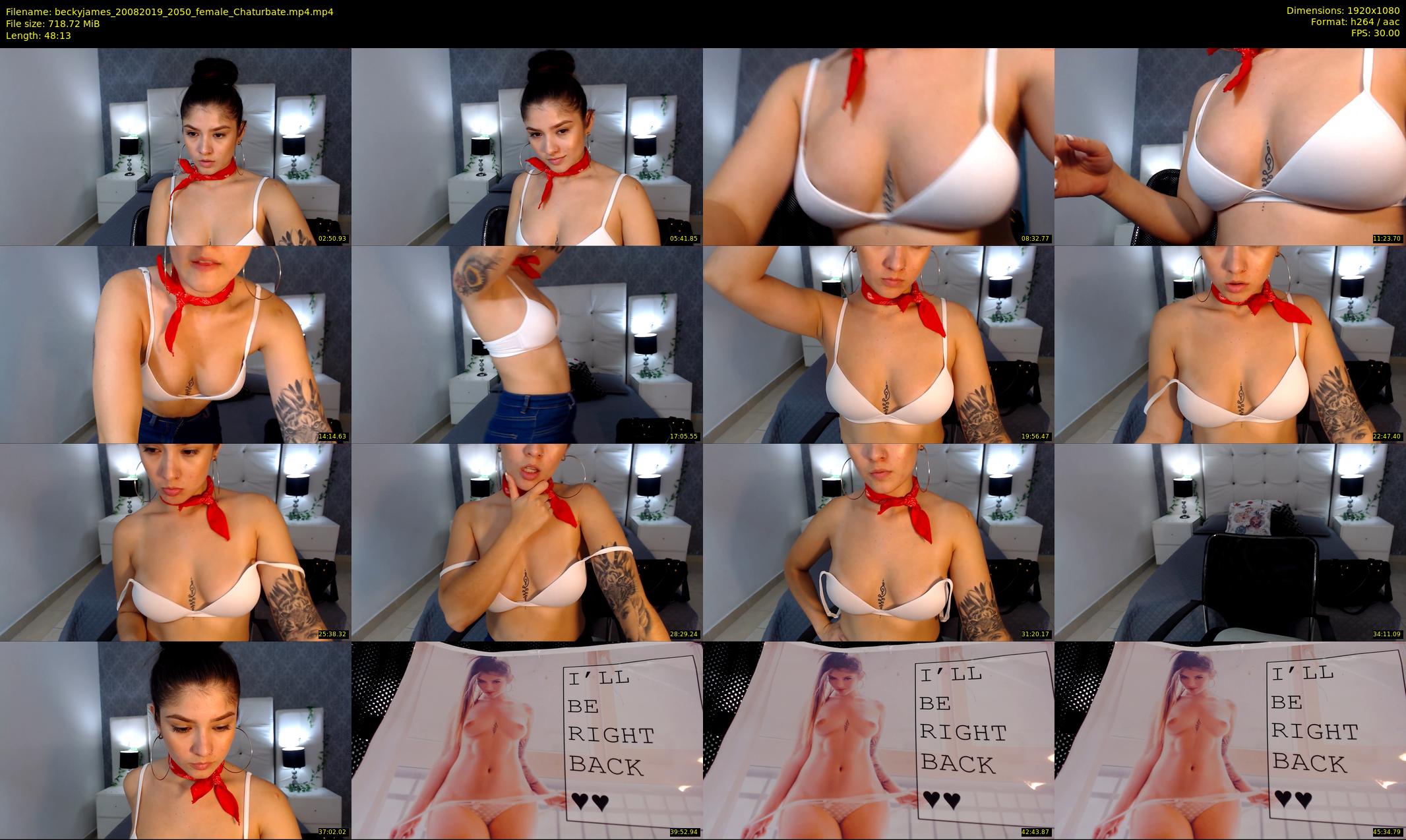 beckyjames — 49 minute Chaturbate female cam show recording, 1080p, Aug 20, 2019
