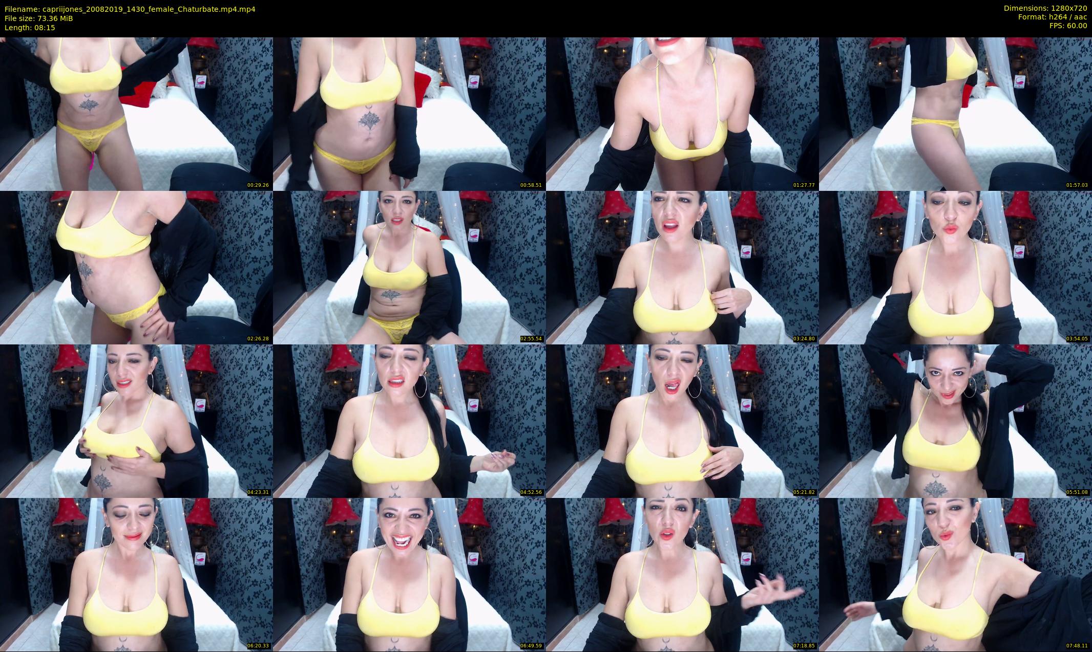 capriijones — 9 minute Chaturbate female cam show recording, 720p, Aug 20, 2019