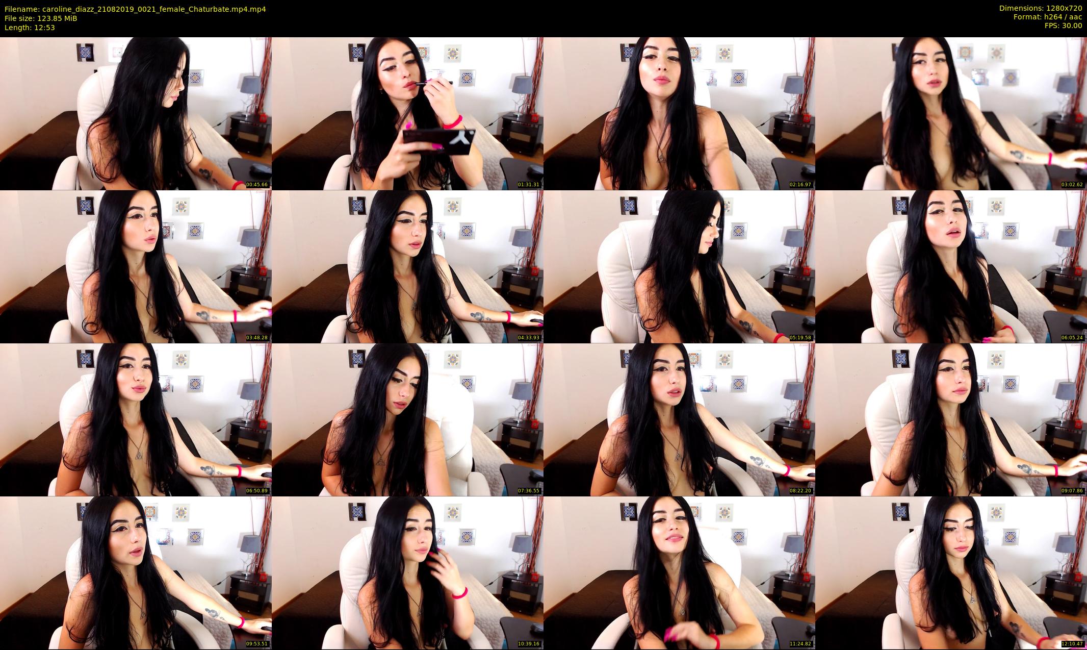 caroline_diazz — 13 minute Chaturbate female cam show recording, 720p, Aug 21, 2019